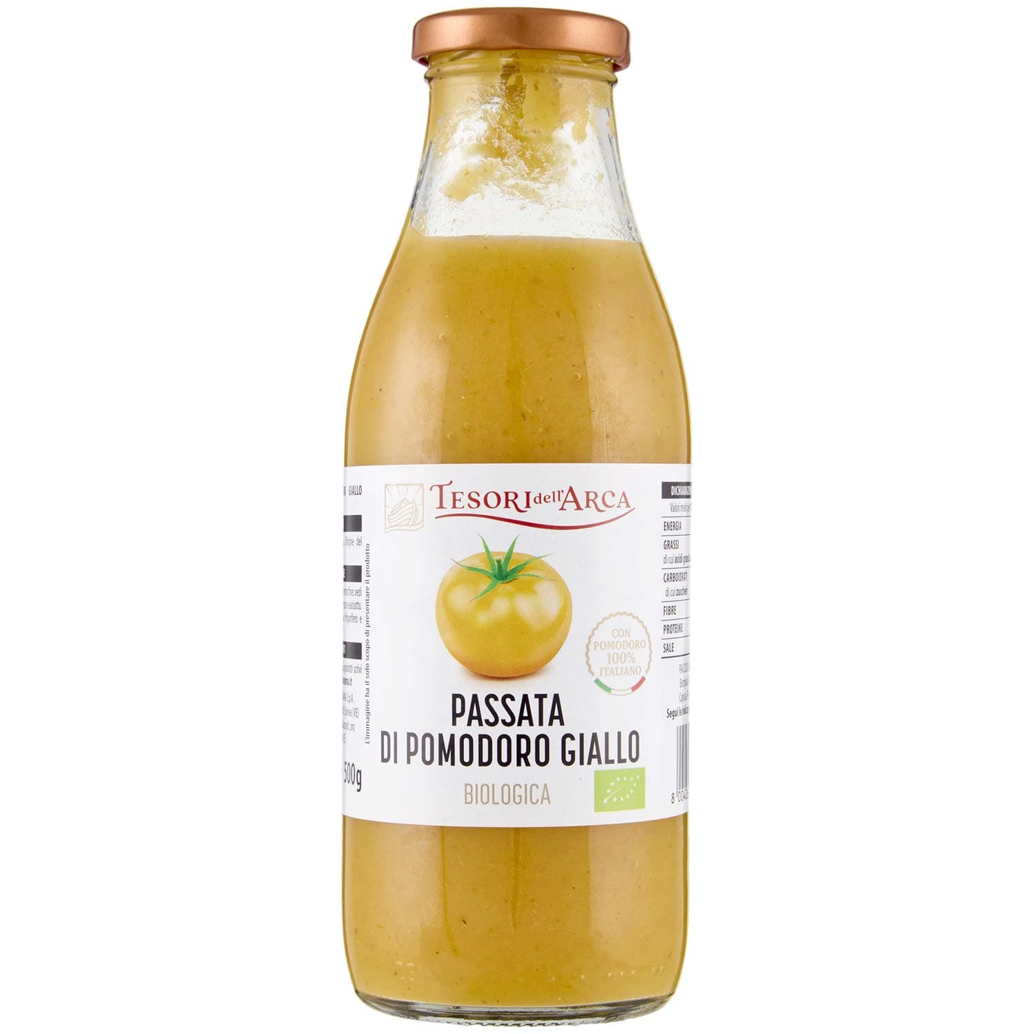 TESORI DELL'ARCA Passata di Pomodoro Giallo Biologica 500 g – immagine 3