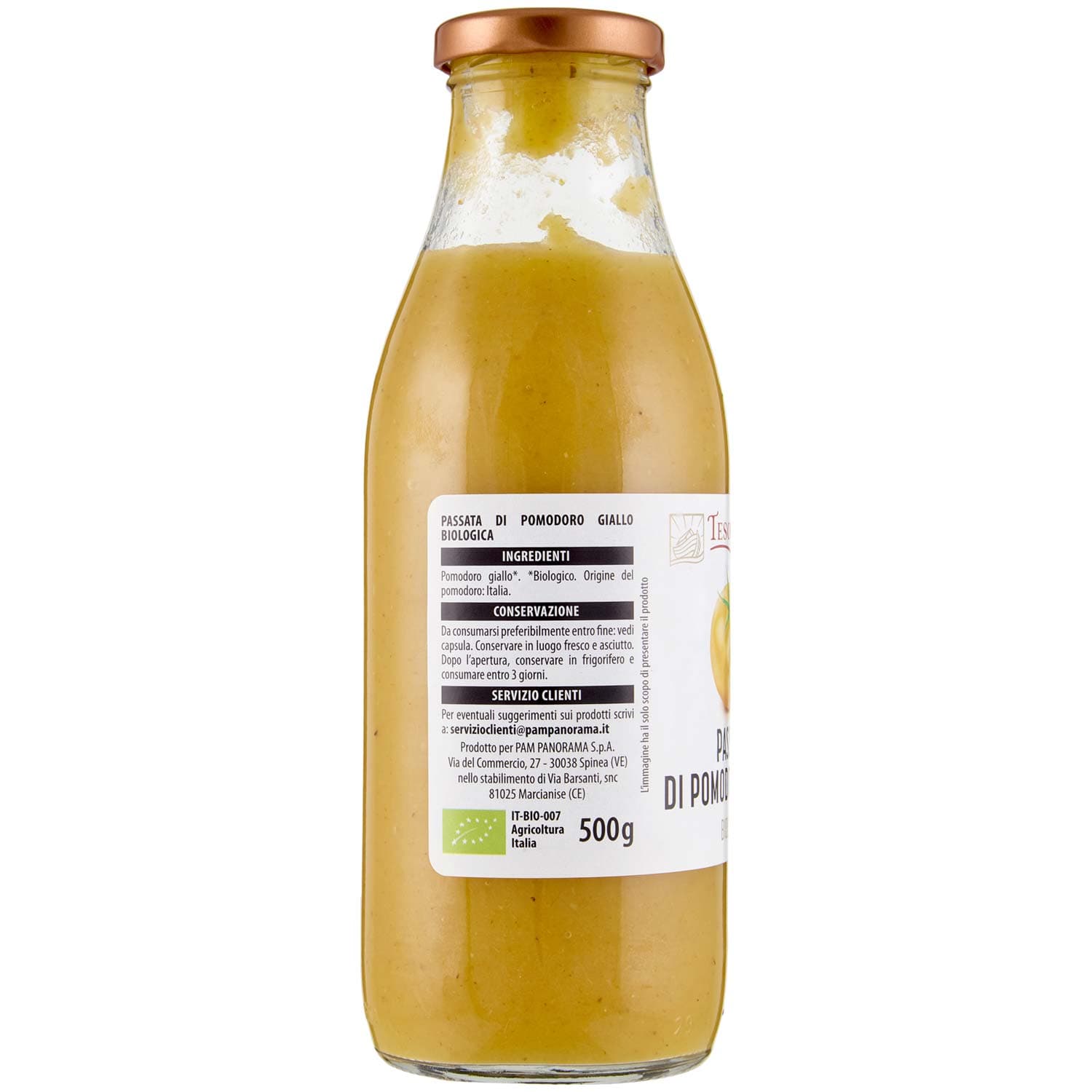 TESORI DELL'ARCA Passata di Pomodoro Giallo Biologica 500 g – immagine 4