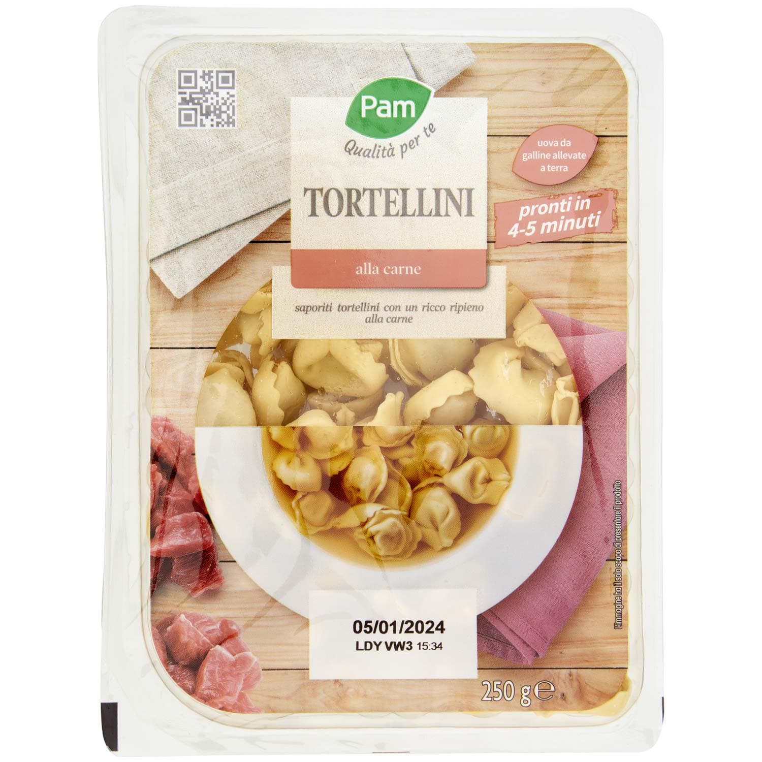 PAM Qualità per te Tortellini alla carne 250 g – immagine 3