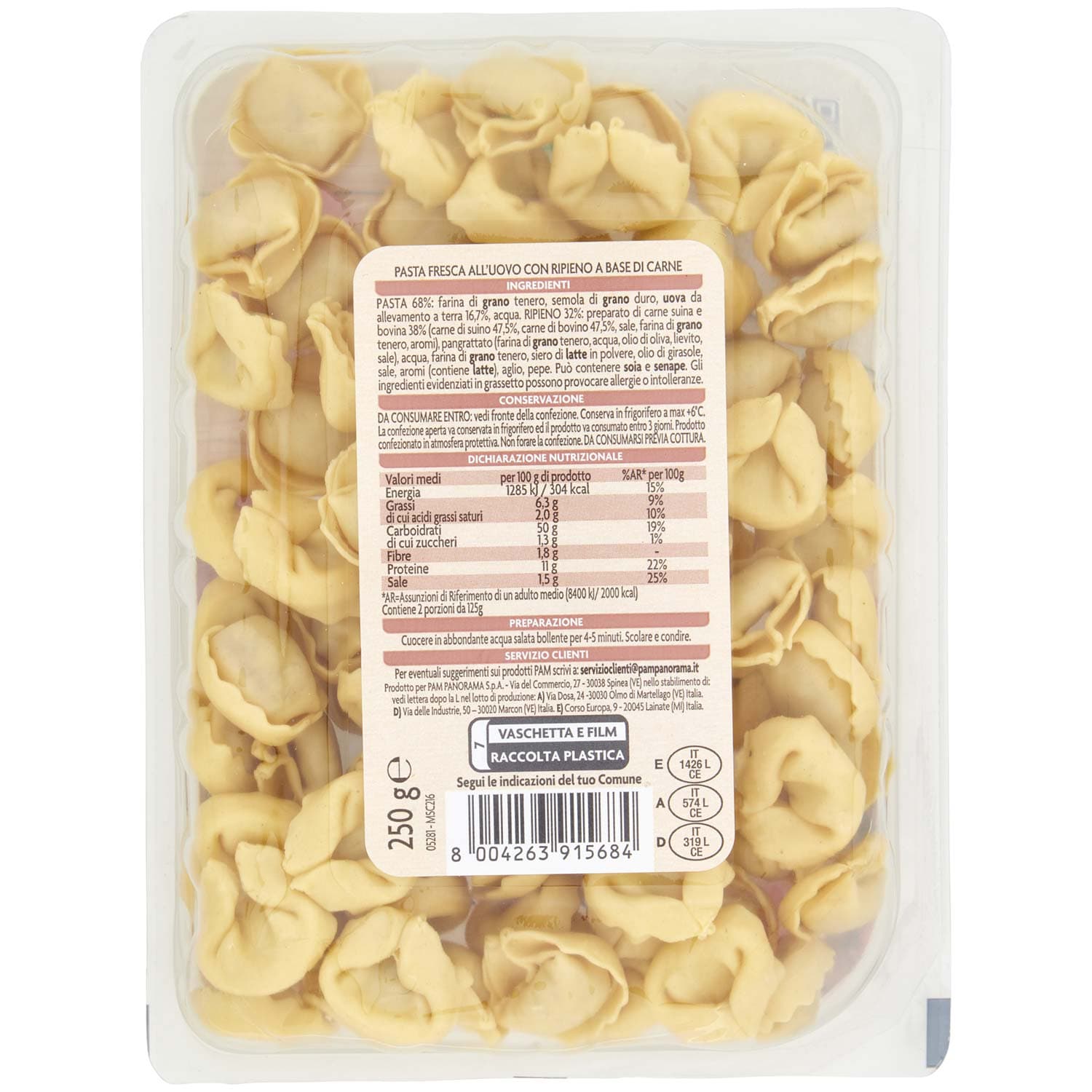 PAM Qualità per te Tortellini alla carne 250 g – immagine 5