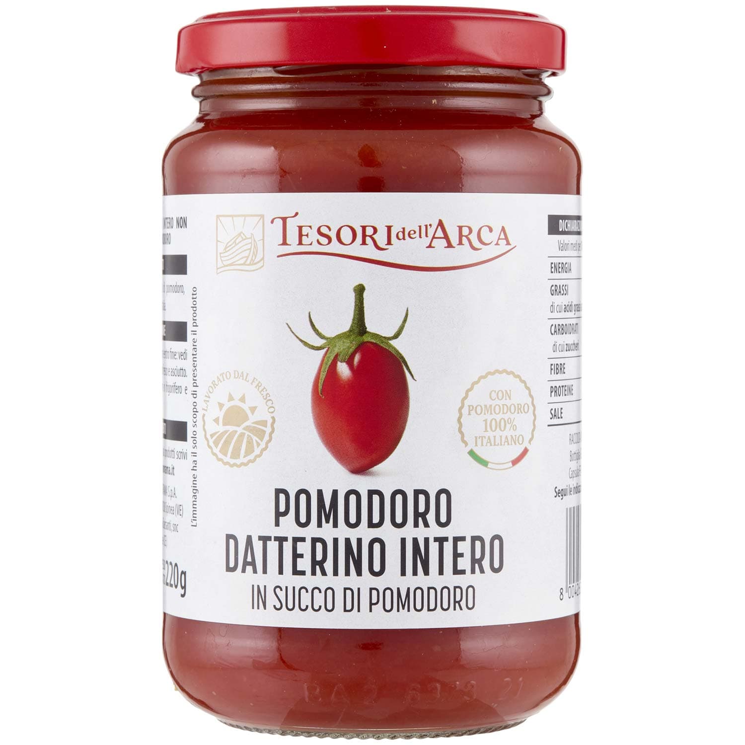 TESORI DELL'ARCA Pomodoro Datterino Intero in Succo di Pomodoro 360 g – immagine 3