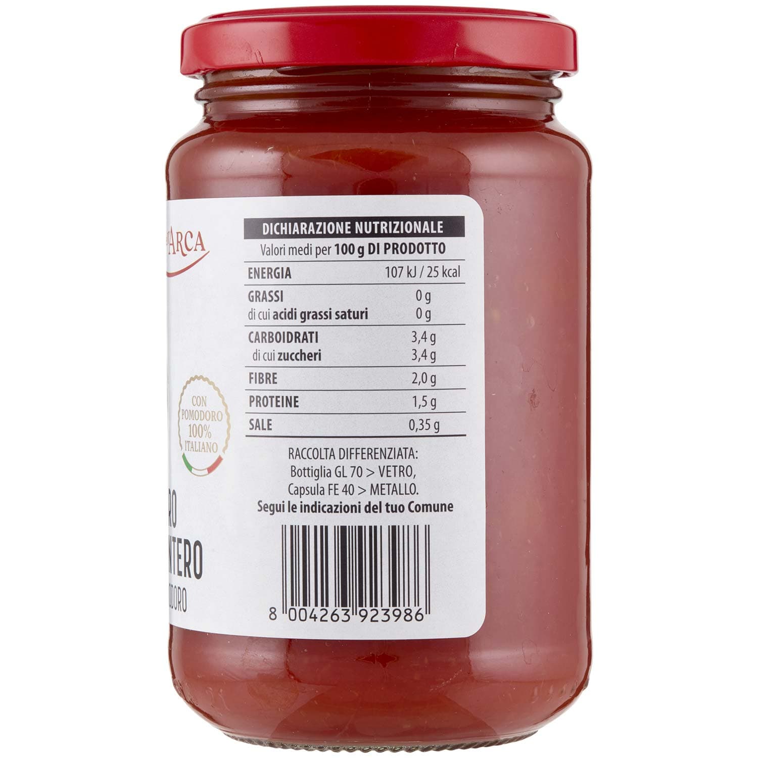 TESORI DELL'ARCA Pomodoro Datterino Intero in Succo di Pomodoro 360 g – immagine 6