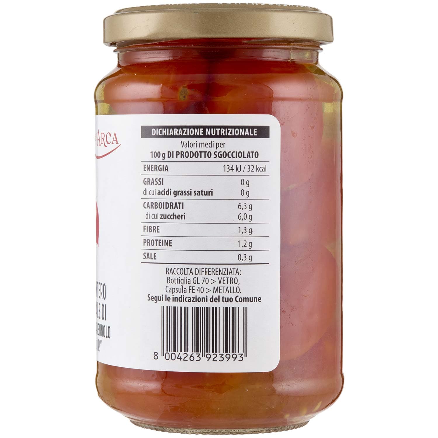 TESORI DELL'ARCA Pomodoro Intero in Acqua e Sale di "Pomodorino del Piennolo del Vesuvio DOP" 360 g – immagine 6