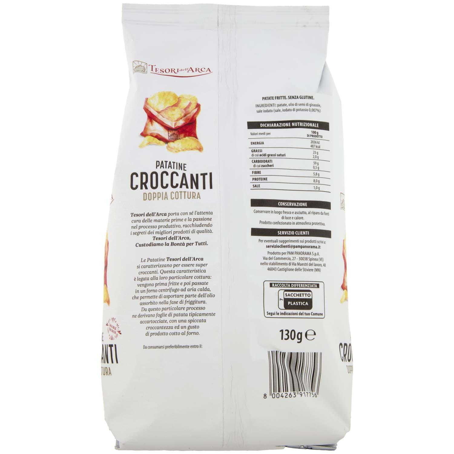 TESORI DELL'ARCA Patatine Croccanti Doppia Cottura 130 g – immagine 5