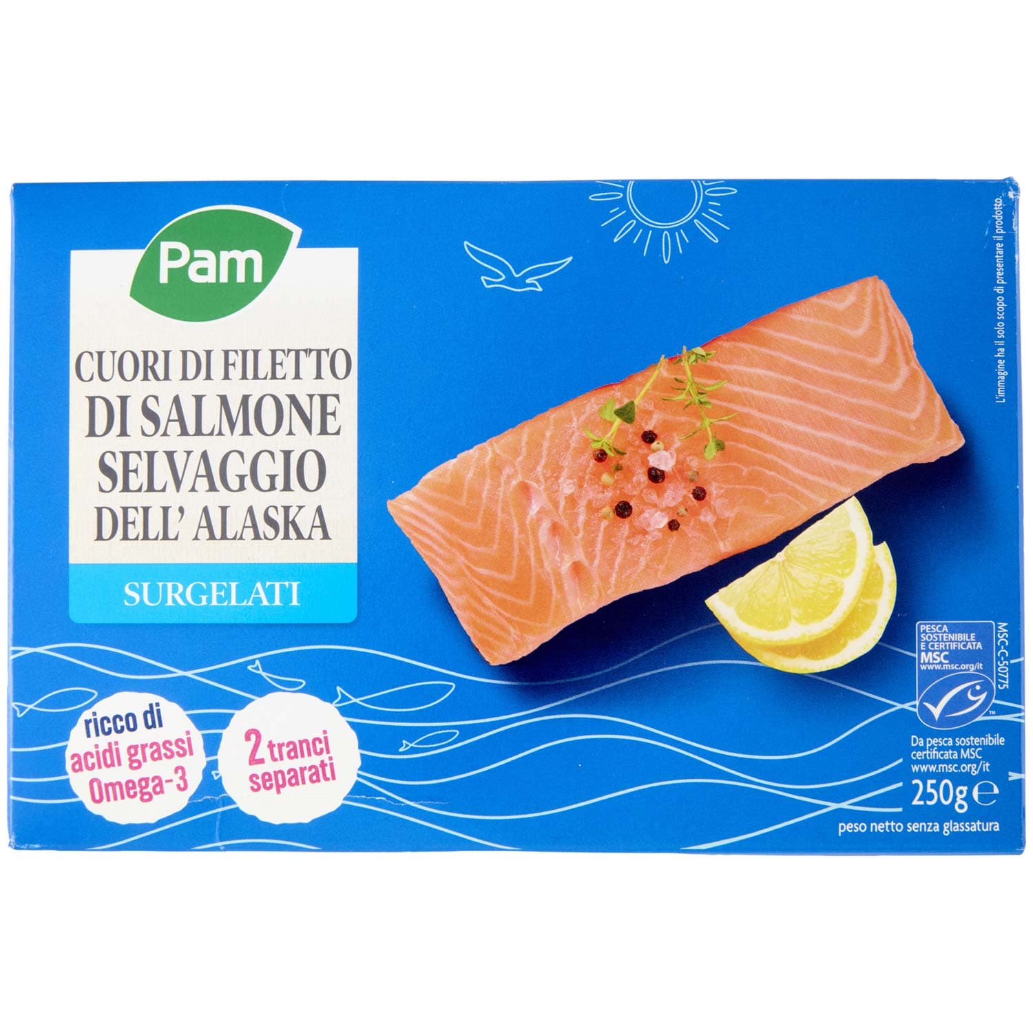 PAM Cuori di Filetto di Salmone Selvaggio dell'Alaska Surgelati 250 g – immagine 3