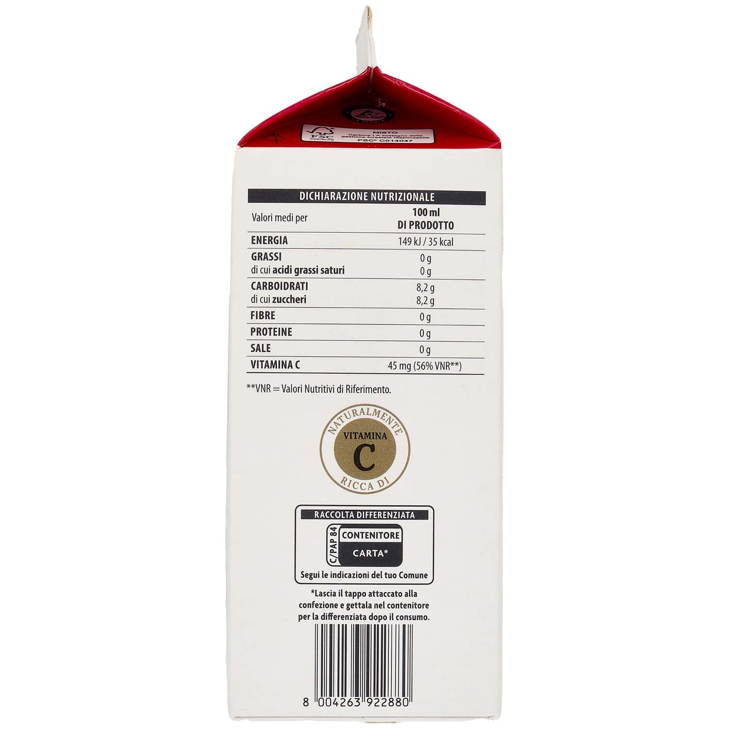 TESORI DELL'ARCA Spremuta Arancia Rossa 750 ml – immagine 4