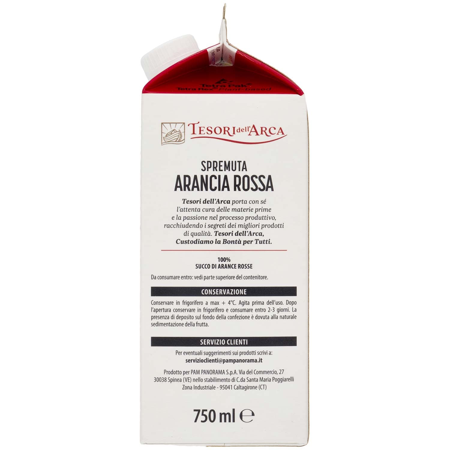 TESORI DELL'ARCA Spremuta Arancia Rossa 750 ml – immagine 6