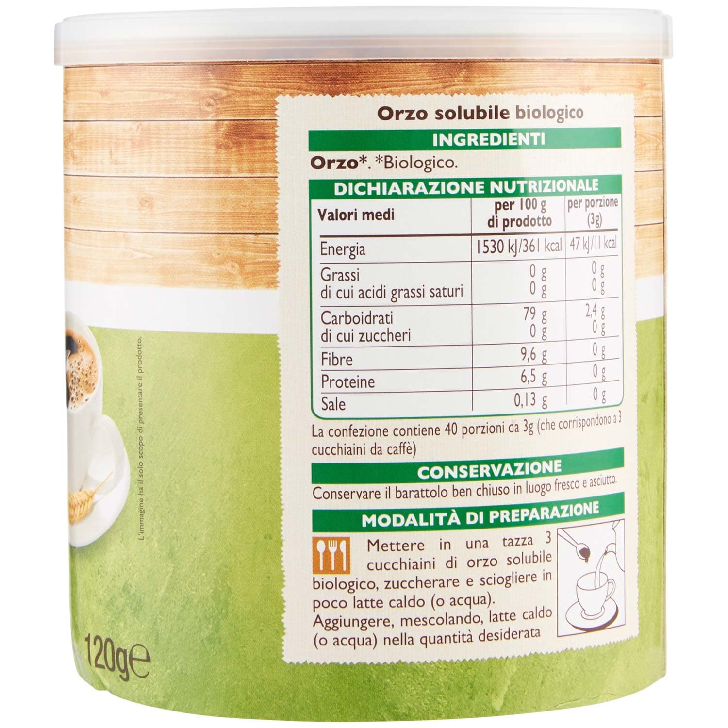BIO Orzo solubile Biologico 120 g – immagine 6