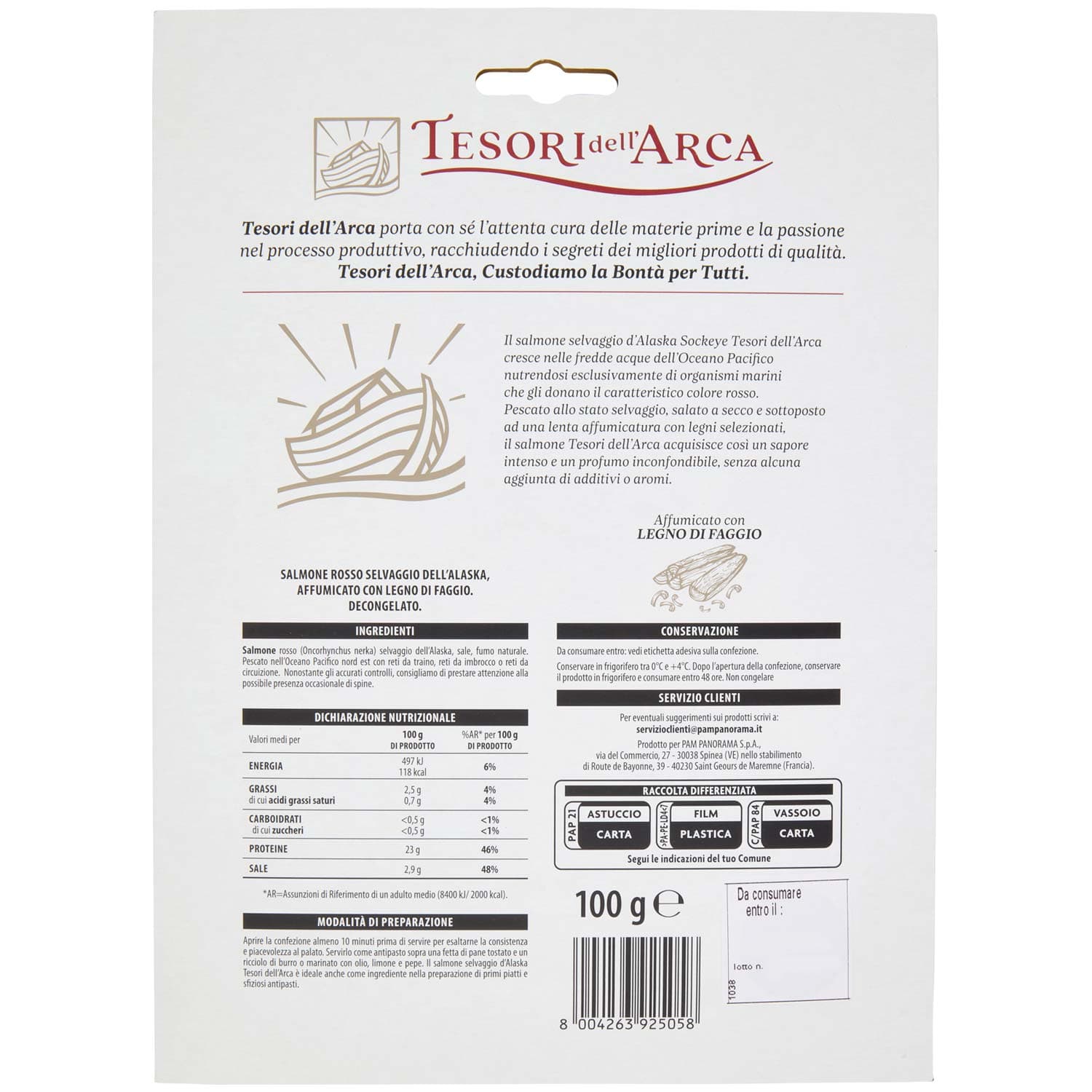 TESORI DELL'ARCA Salmone Selvaggio d'Alaska Sockeye 100 g – immagine 5