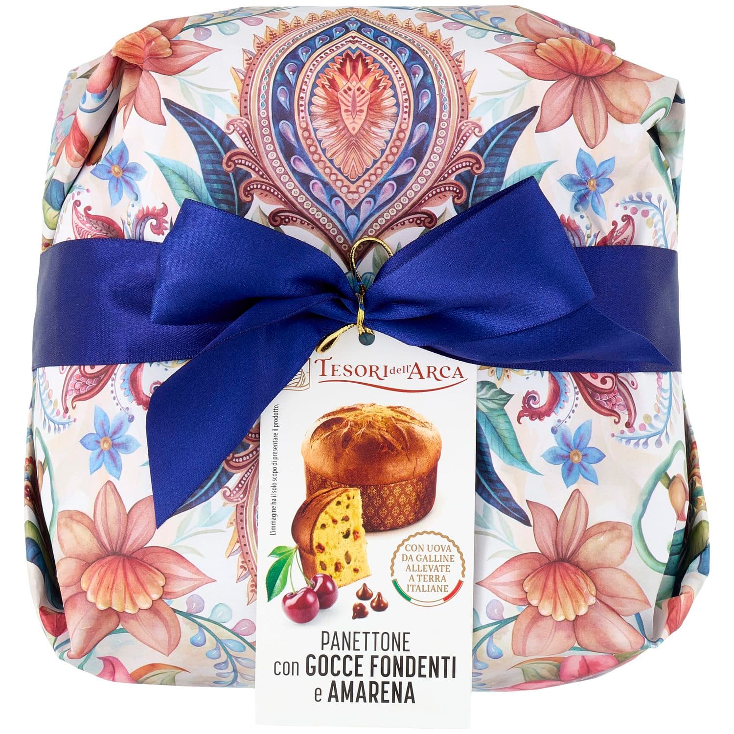 TESORI DELL'ARCA Panettone con Gocce Fondenti e Amarena 1000 g – immagine 3