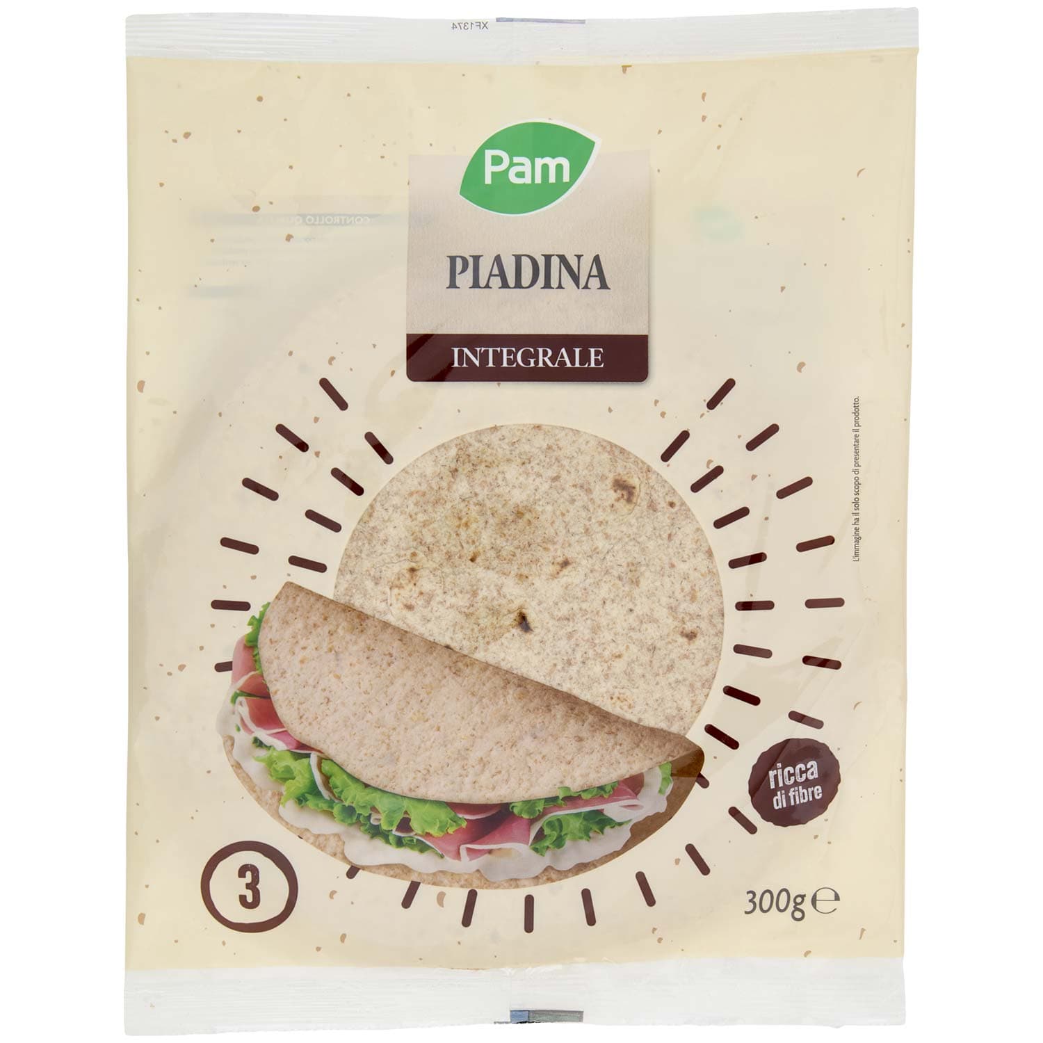 PAM Piadina Integrale 3 x 100 g – immagine 3