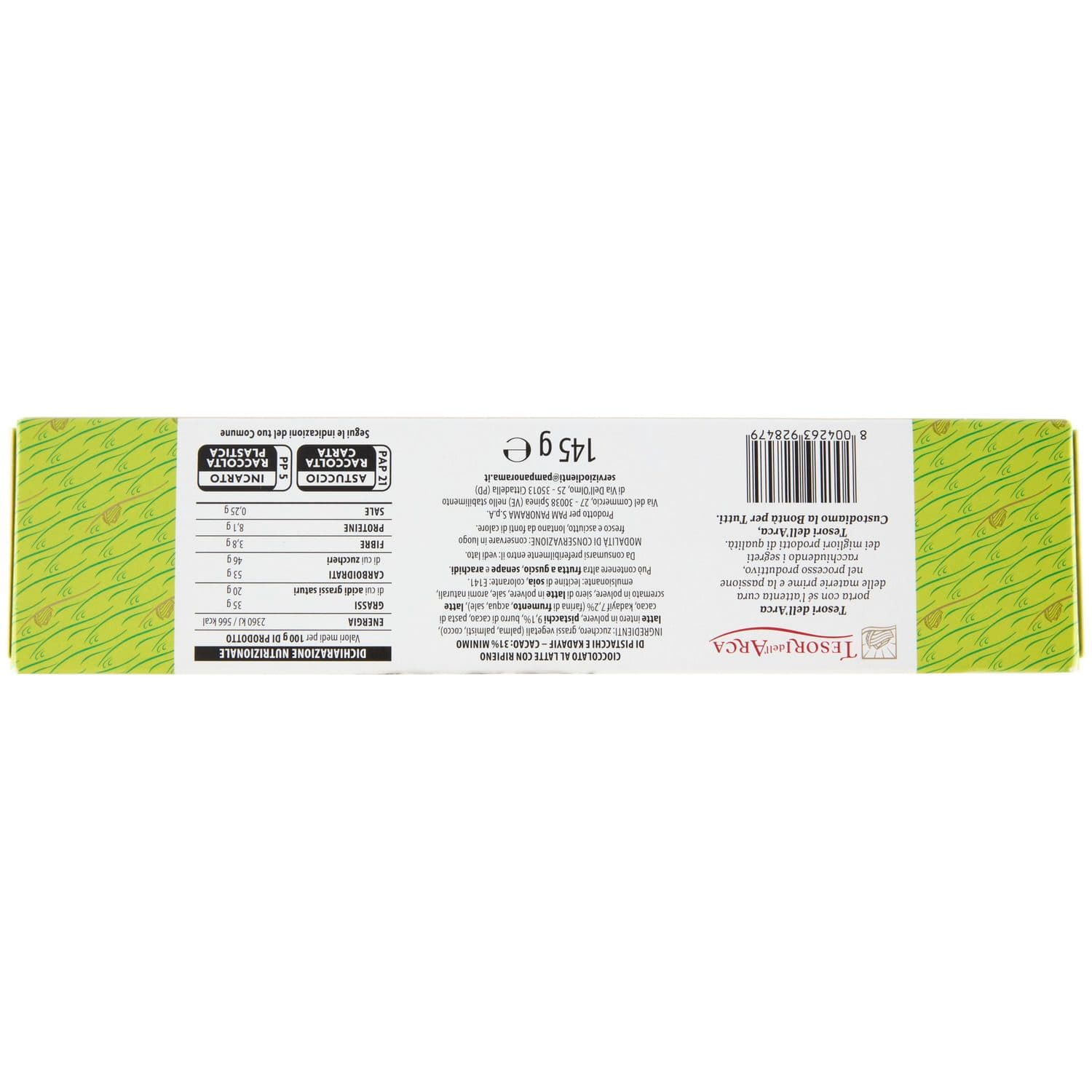 TESORI DELL'ARCA Cioccolato al Latte Dubai Style con pistacchio e kadayif 145 g – immagine 5