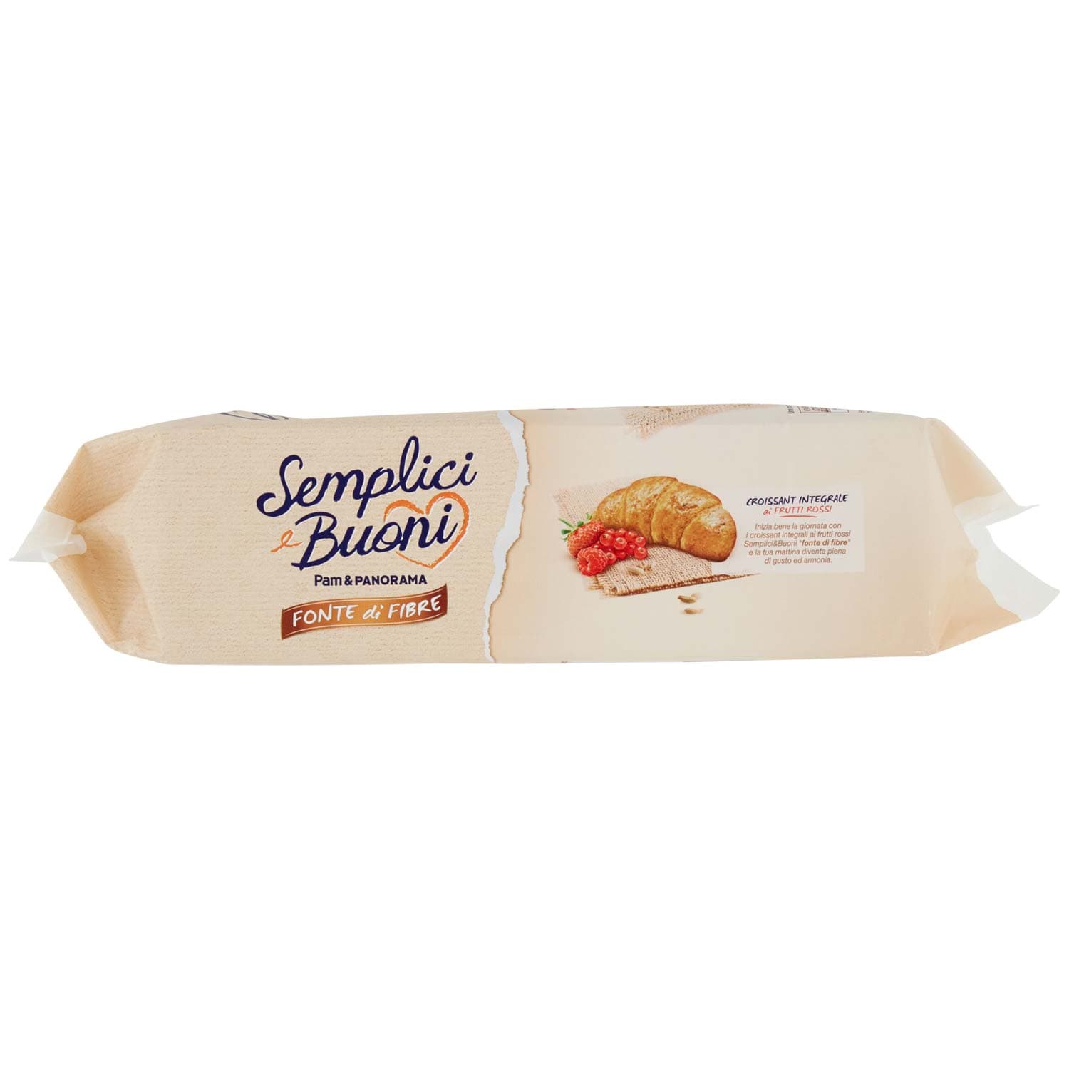 SEMPLICI E BUONI Fonte di Fibre Croissant Integrale ai Frutti Rossi 300g (50gx6) – immagine 4