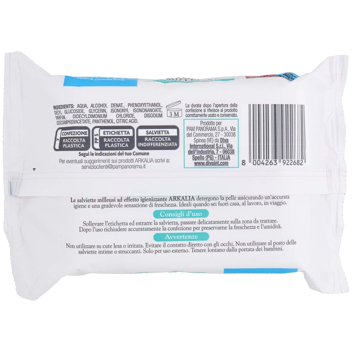 ARKALIA Salviette Detergenti Milleusi Igienizzante note Agrumate 20 pz – immagine 5