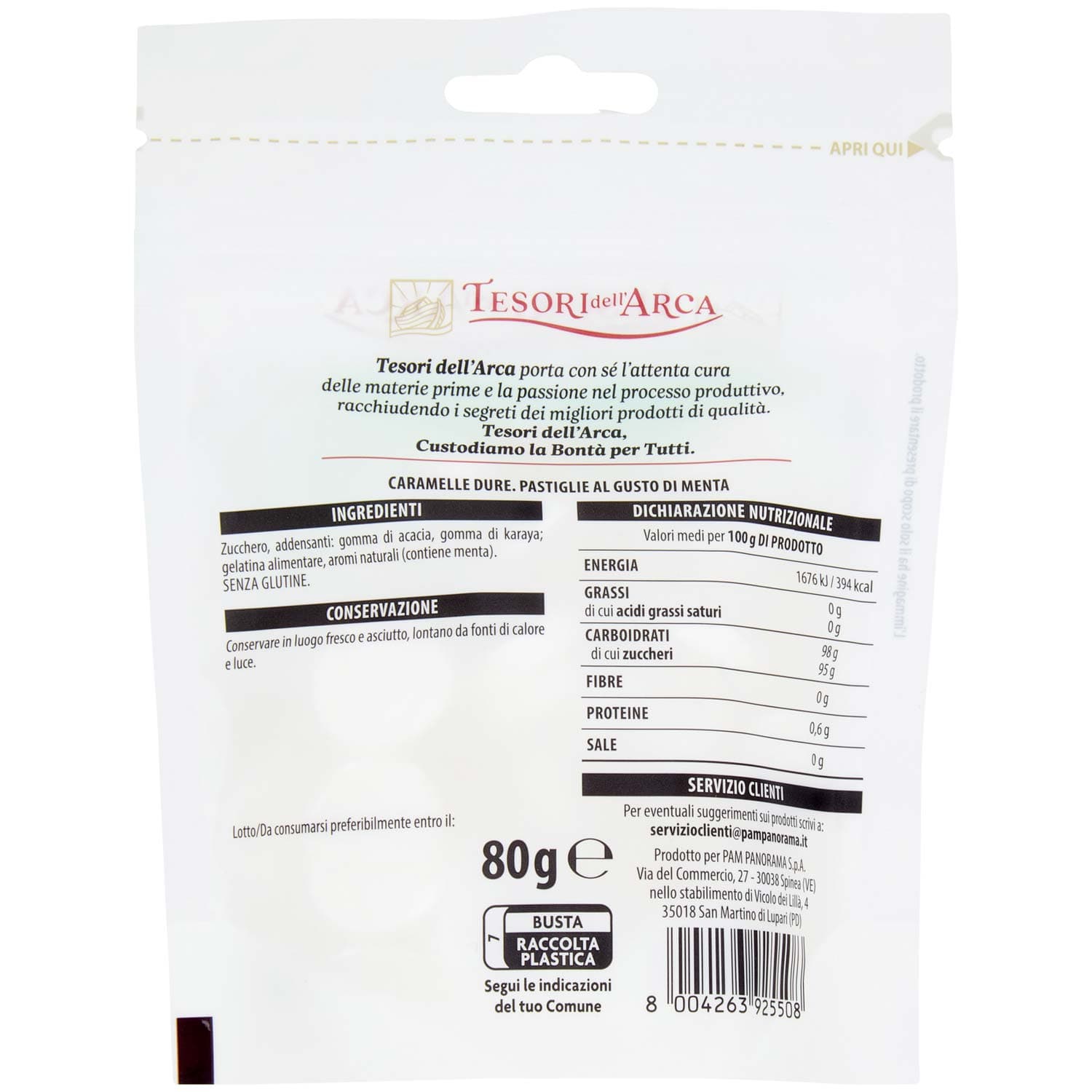 TESORI DELL'ARCA Caramelle Menta 80 g – immagine 5