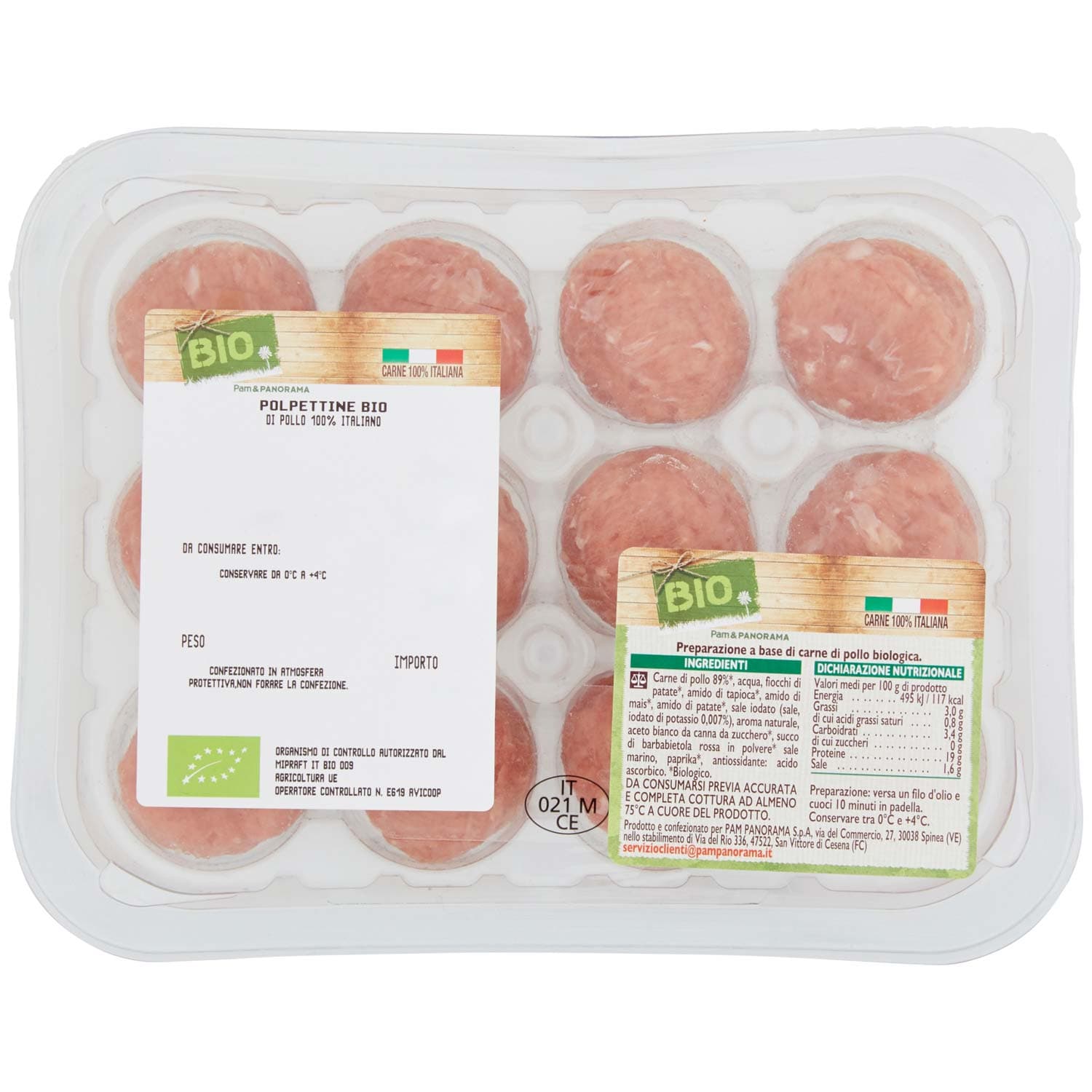 BIO Polpettine BIO di Pollo 100% Italiano 0,240 kg – immagine 3
