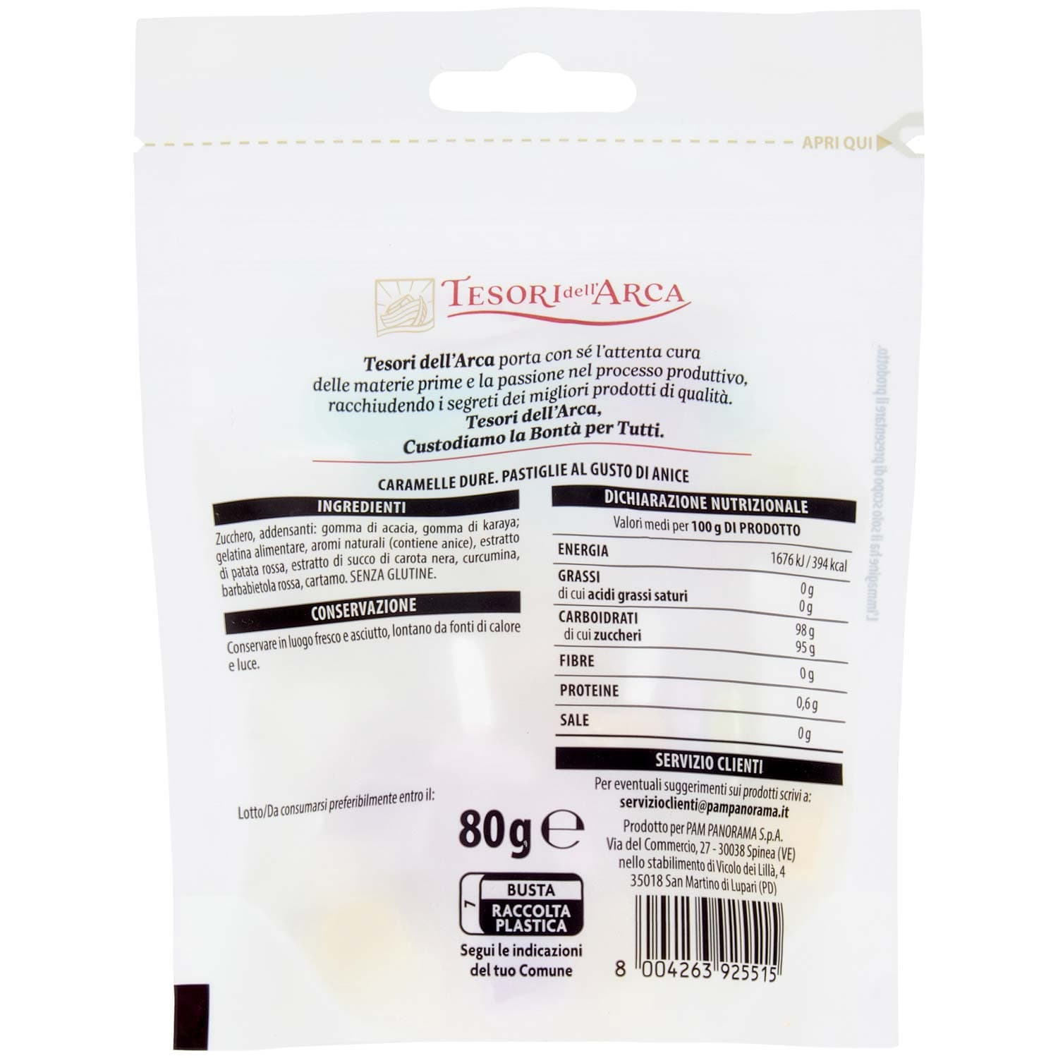 TESORI DELL'ARCA Caramelle Anice 80 g – immagine 5