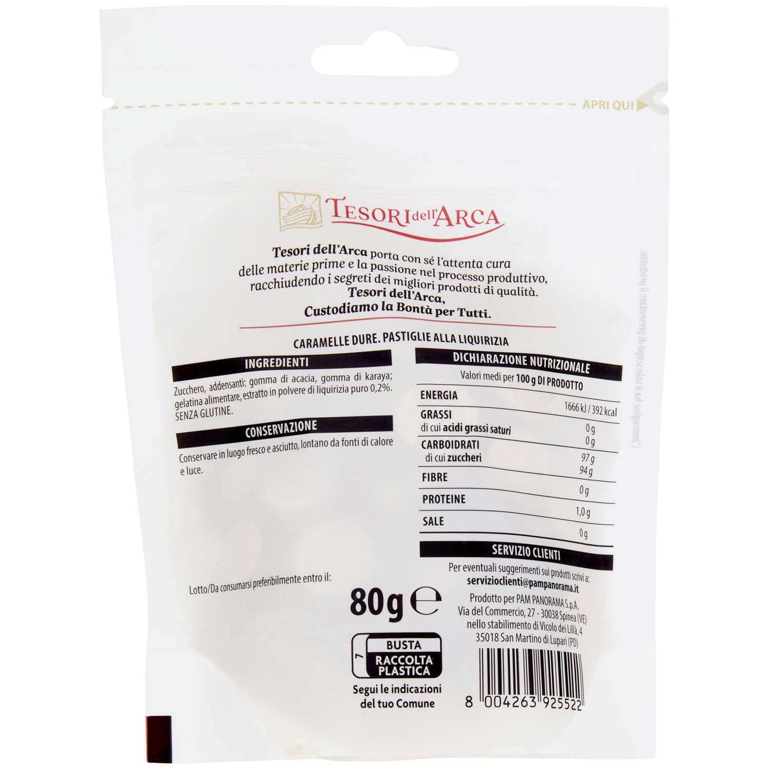 TESORI DELL'ARCA Caramelle Liquirizia 80 g – immagine 5