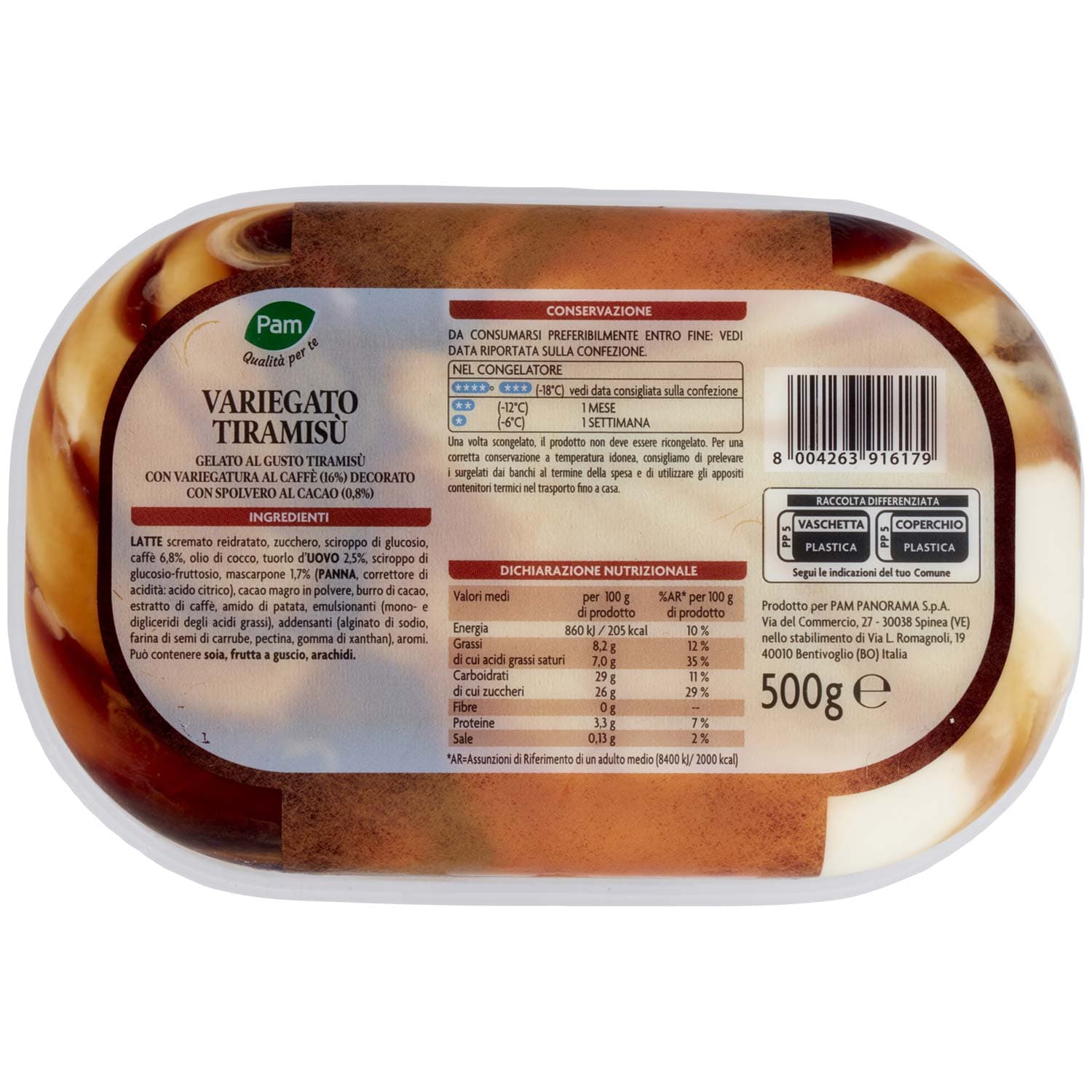 PAM Qualità per te Variegato Tiramisù con mascarpone fresco 500 g – immagine 5