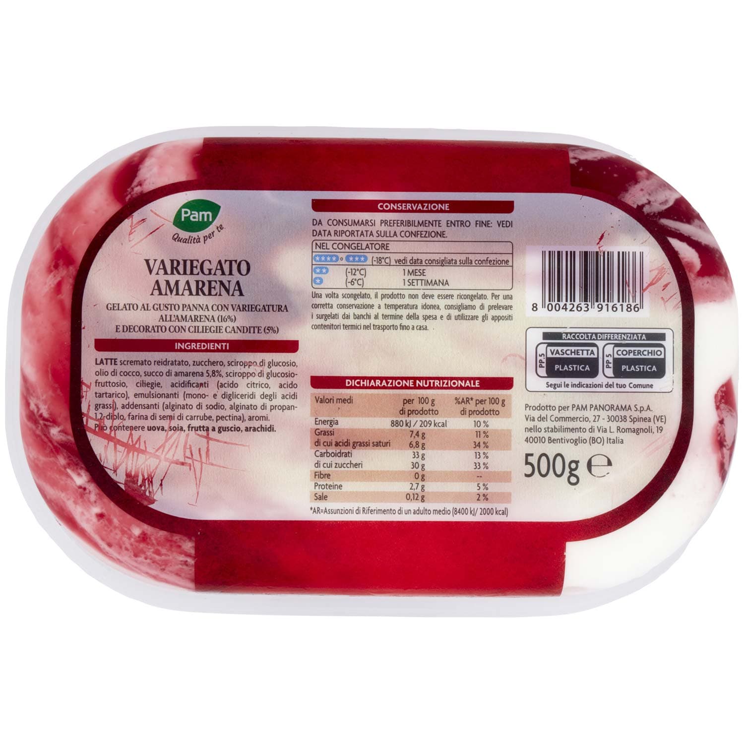 PAM Qualità per te Variegato Amarena con ciliegie candite 500 g – immagine 5