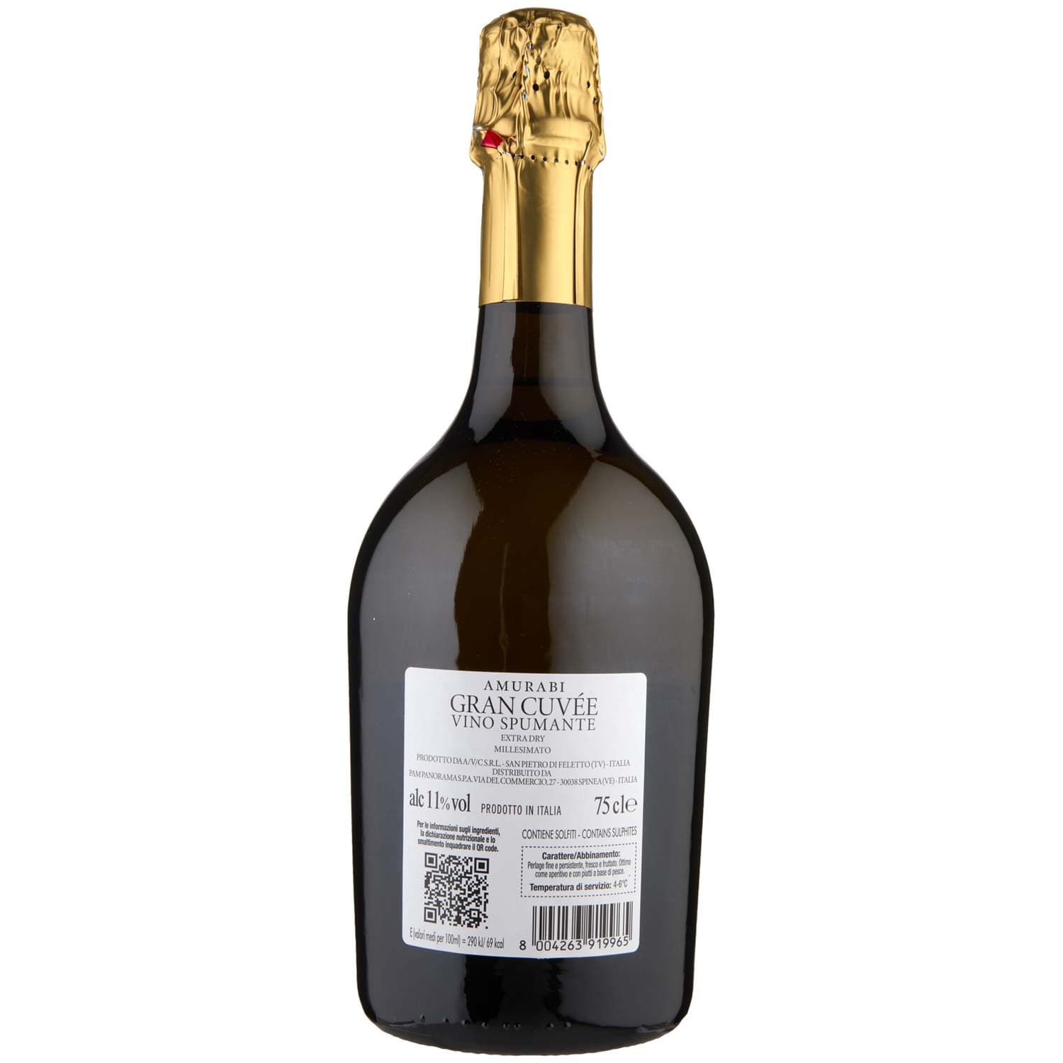 Amurabi Gran Cuvée Vino Spumante Extra Dry Millesimato 75 cl – immagine 5