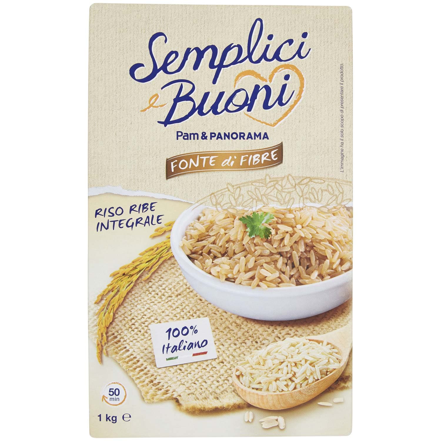 SEMPLICI E BUONI Fonte di Fibre Riso Ribe Integrale 1 kg – immagine 3