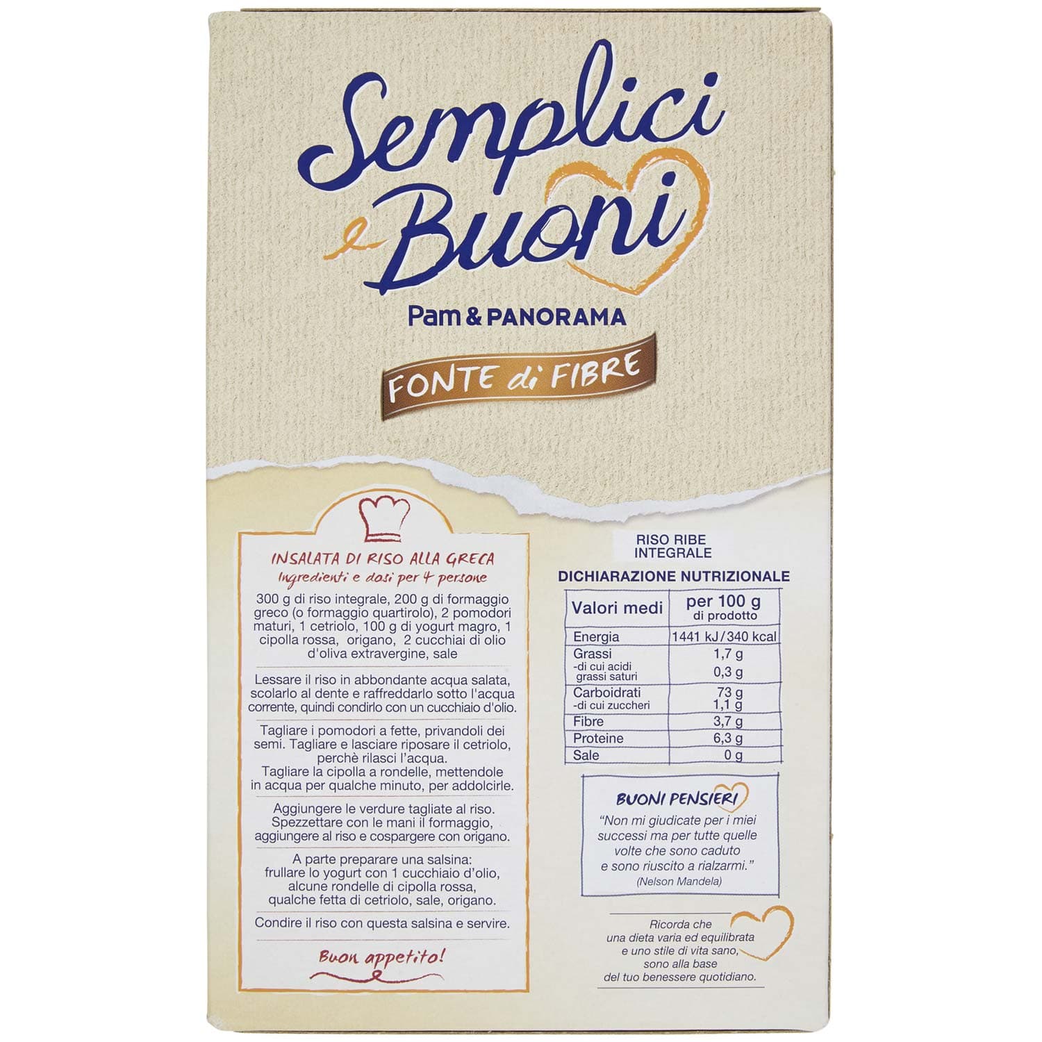 SEMPLICI E BUONI Fonte di Fibre Riso Ribe Integrale 1 kg – immagine 5
