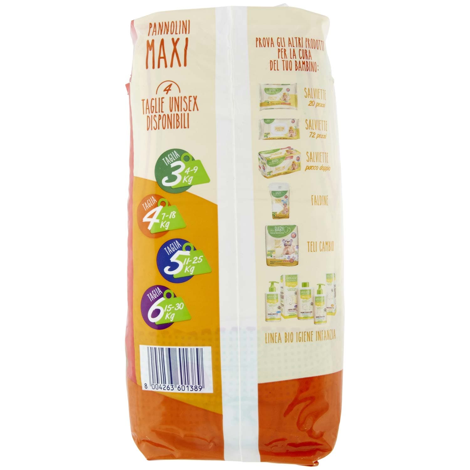 PAM PANORAMA Linea Baby Pannolini Maxi Taglia 4 7-18kg 20 + 20 pz – immagine 6