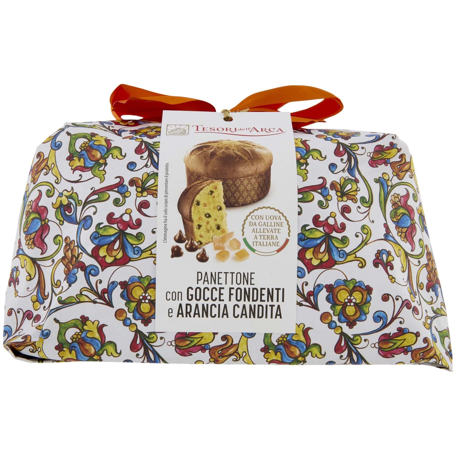TESORI DELL'ARCA Panettone con Gocce Fondenti e Arancia Candita 1000 g – immagine 3