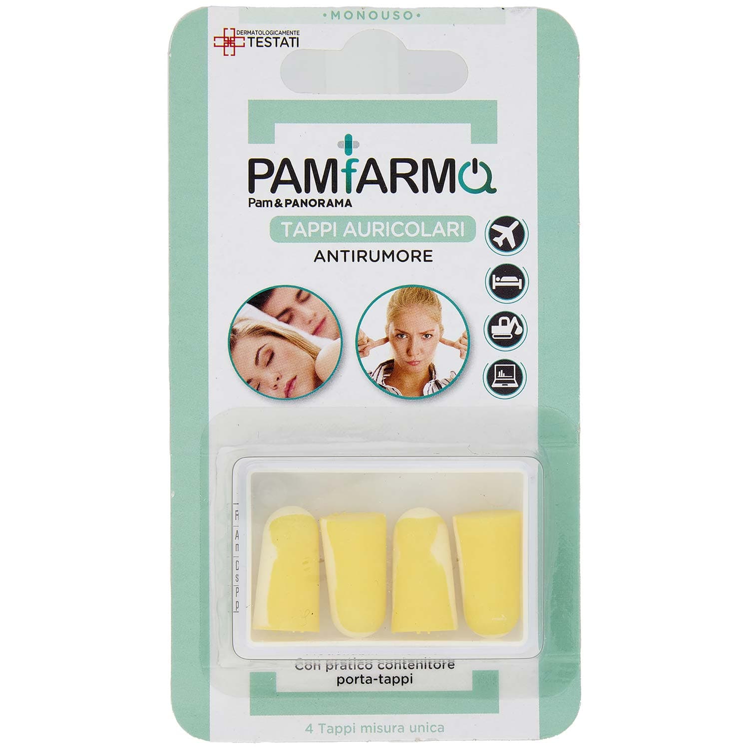 PAM PANORAMA Tappi Auricolari antirumore Misura Unica 4 pz – immagine 3