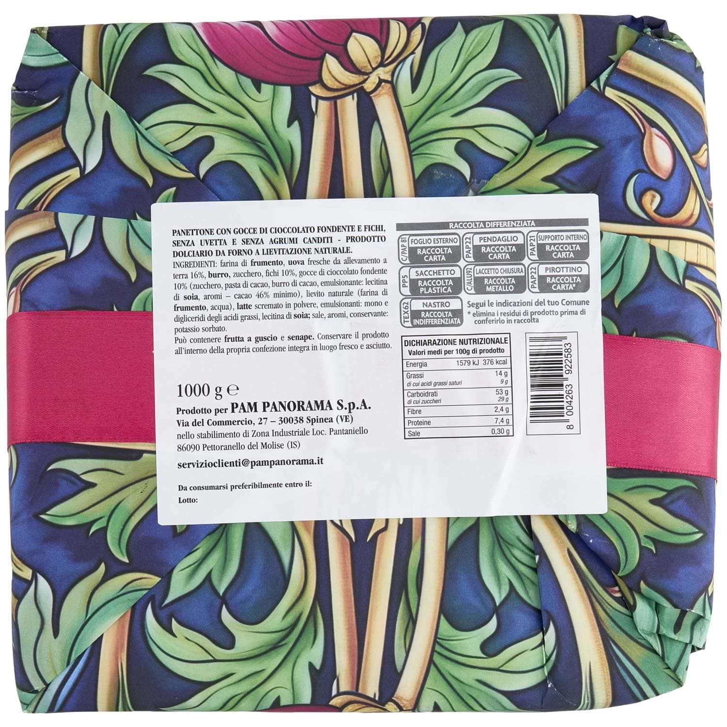 TESORI DELL'ARCA Panettone con Gocce Fondenti e Fichi 1000 g – immagine 5