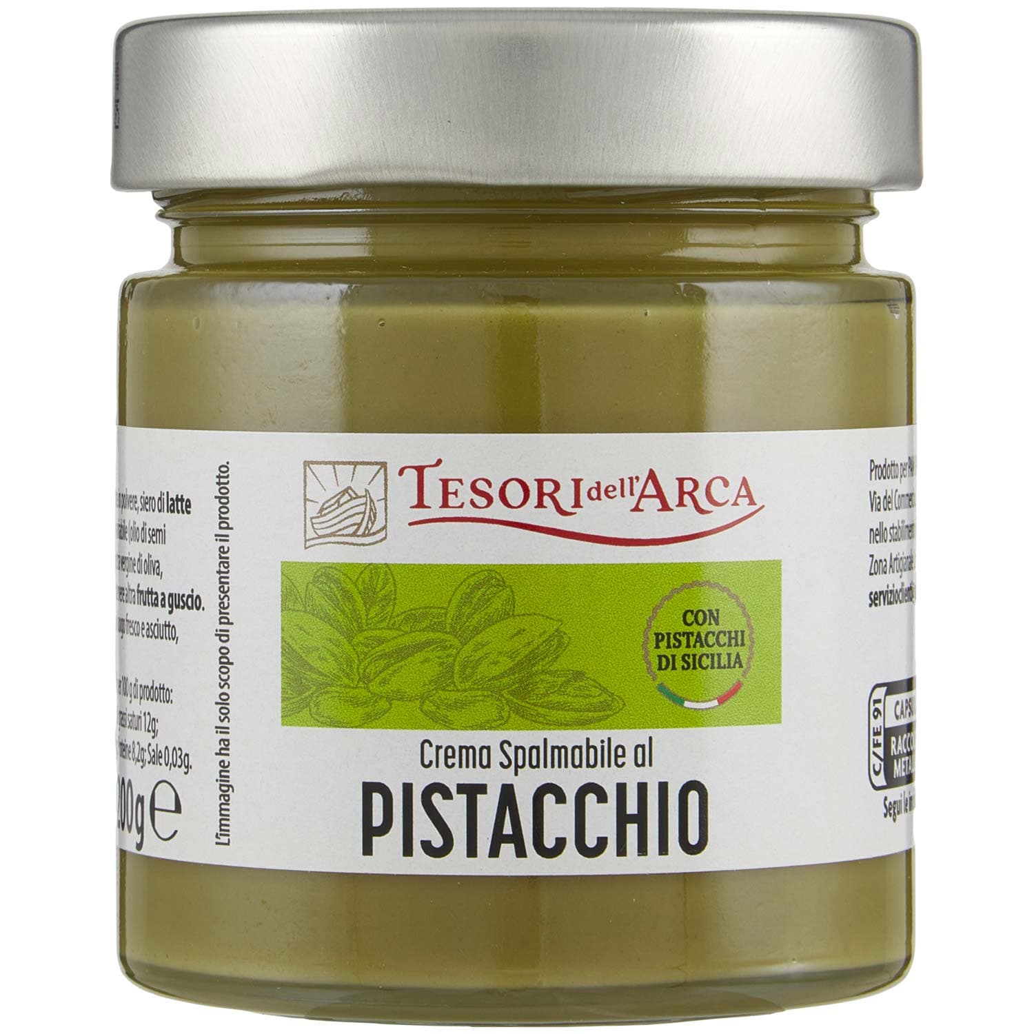 TESORI DELL'ARCA Crema Spalmabile al Pistacchio 200 g – immagine 3
