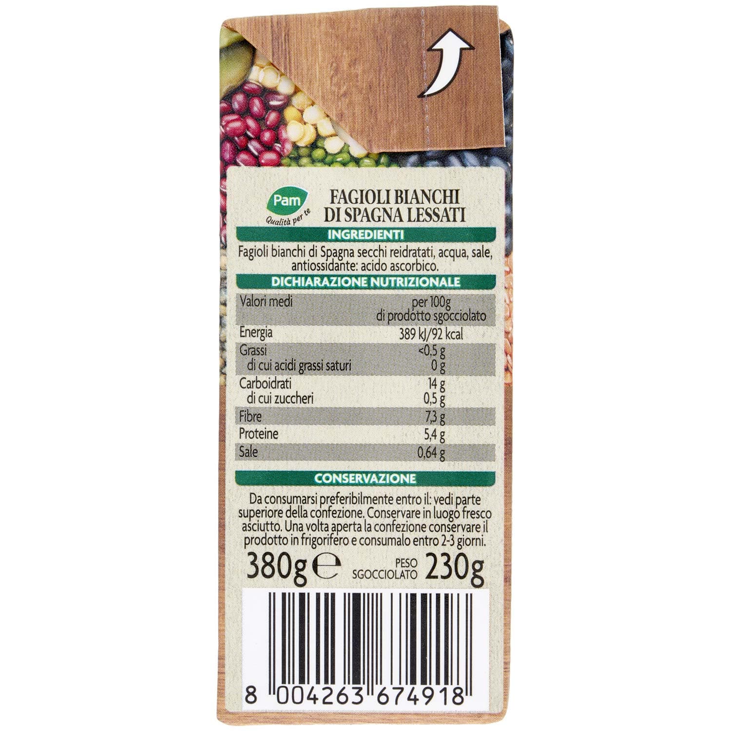 PAM Qualità per te Fagioli Bianchi di Spagna 380 g – immagine 6