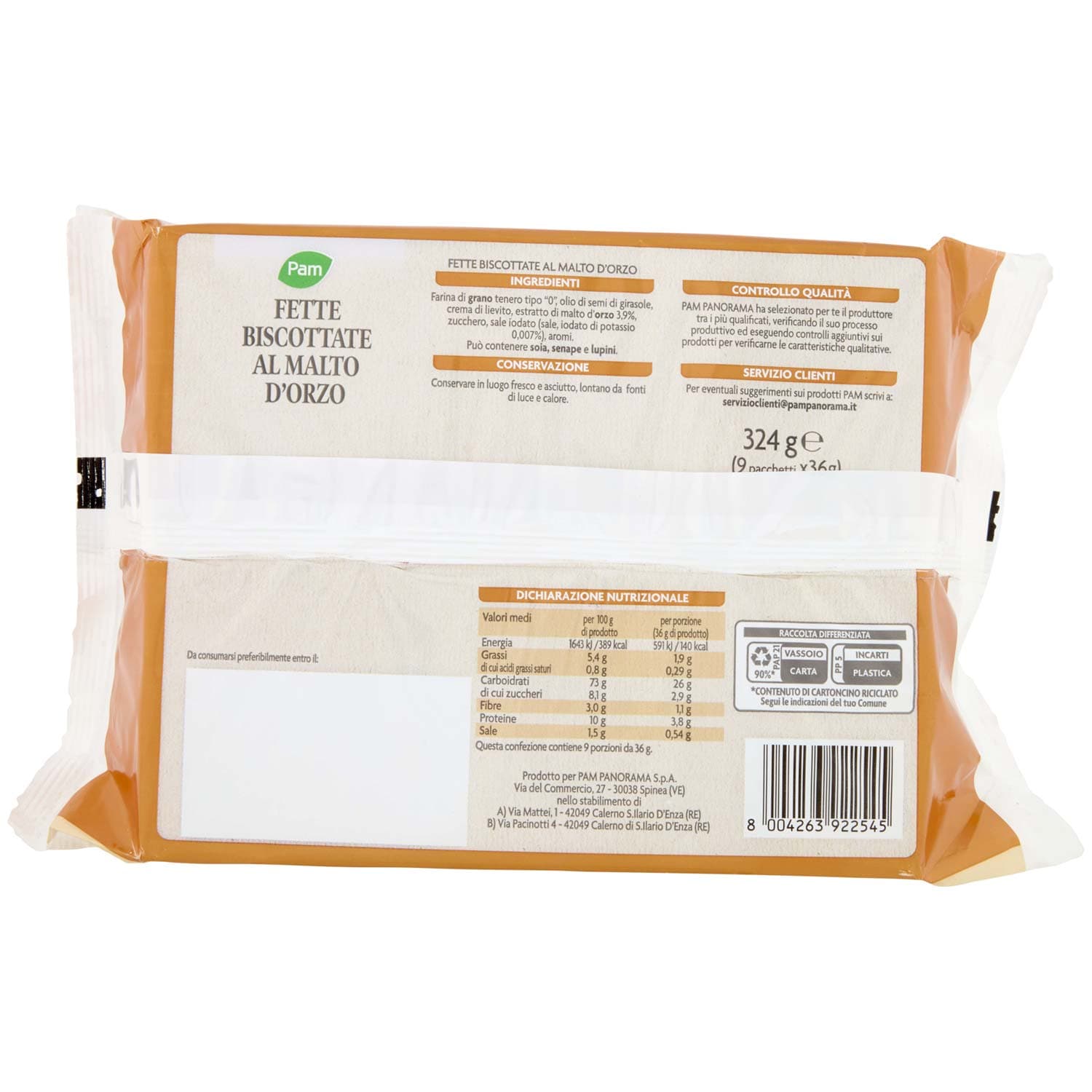 PAM Fette Biscottate al Malto d'Orzo 324 g – immagine 5