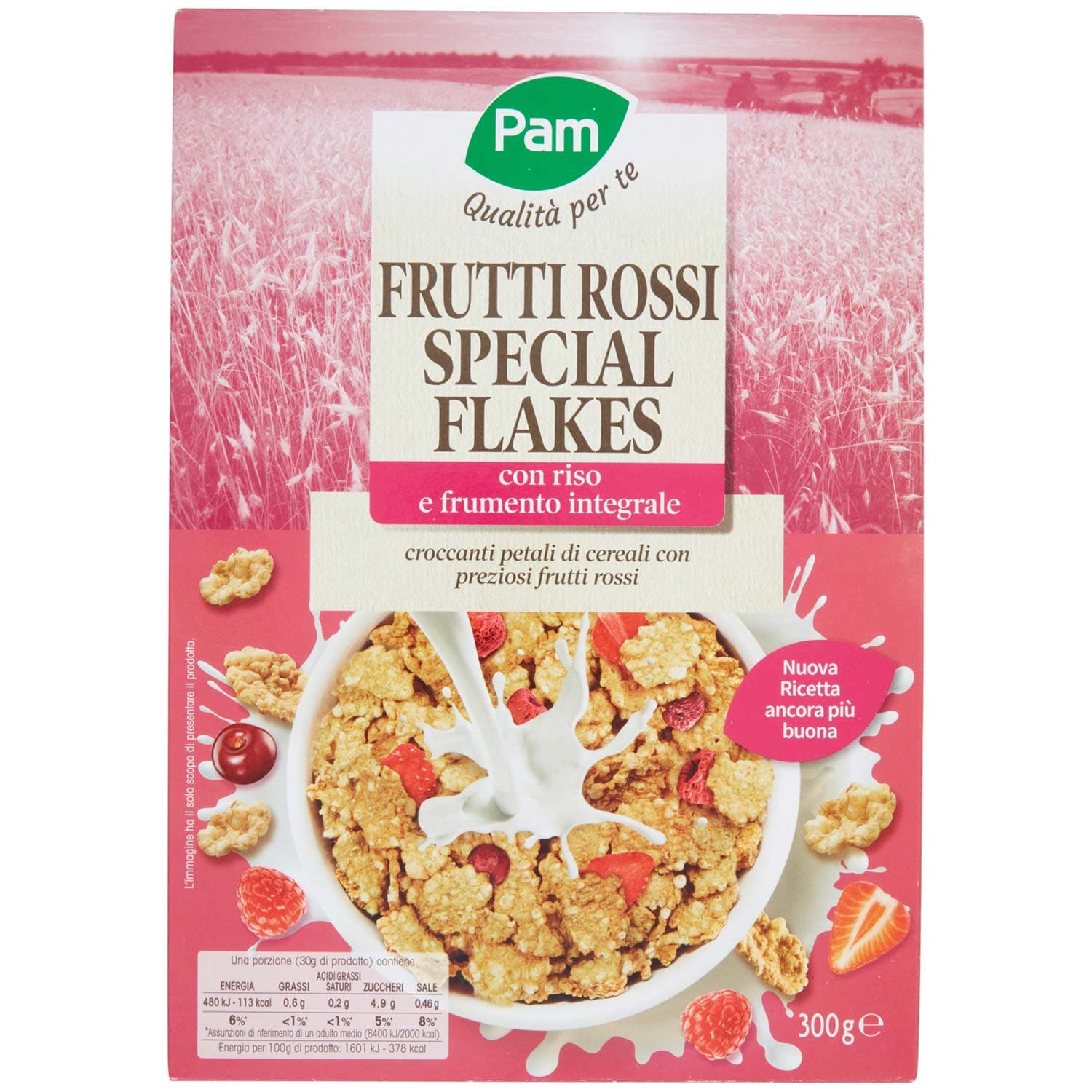 PAM Qualità per te Frutti Rossi Special Flakes con riso e frumento integrale 300 g – immagine 3