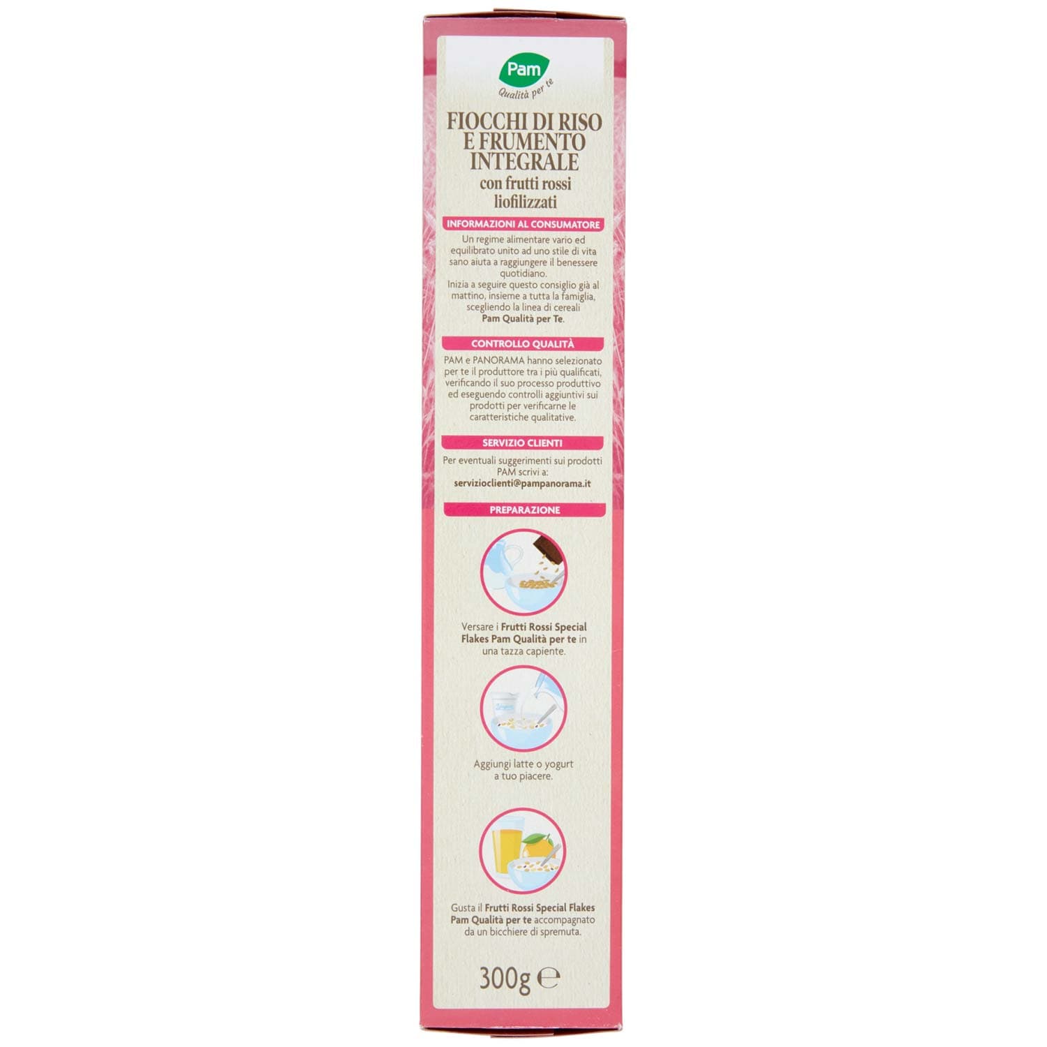 PAM Qualità per te Frutti Rossi Special Flakes con riso e frumento integrale 300 g – immagine 4