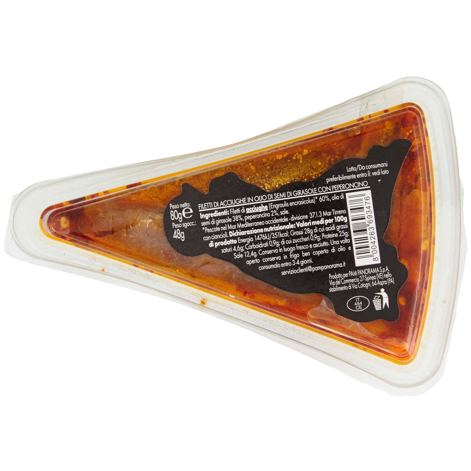 I TESORI Filetti di Acciughe in Olio di Semi di Girasole con Peperoncino 80 g – immagine 5