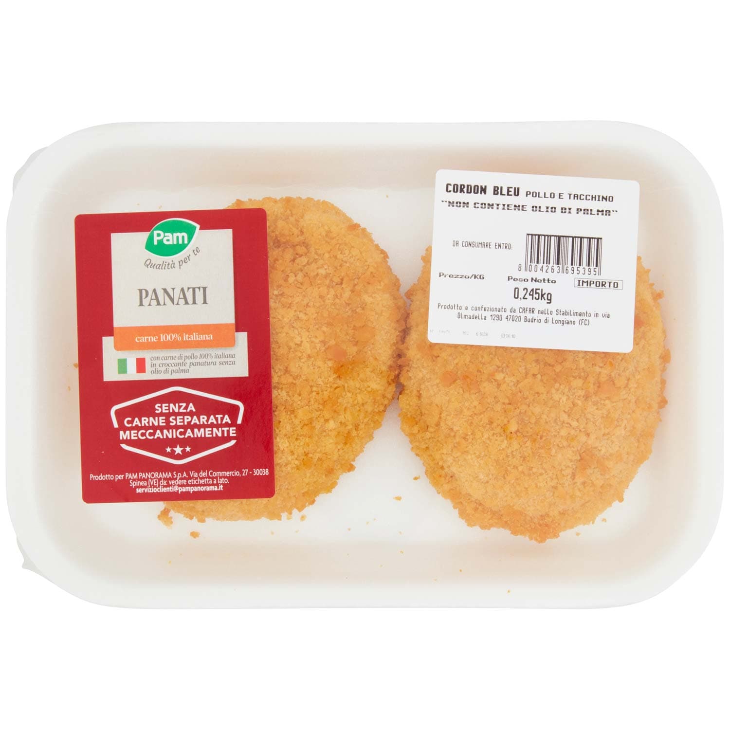 PAM Qualità per te Panati Cordon Bleu Pollo e Tacchino 0,245 kg – immagine 3