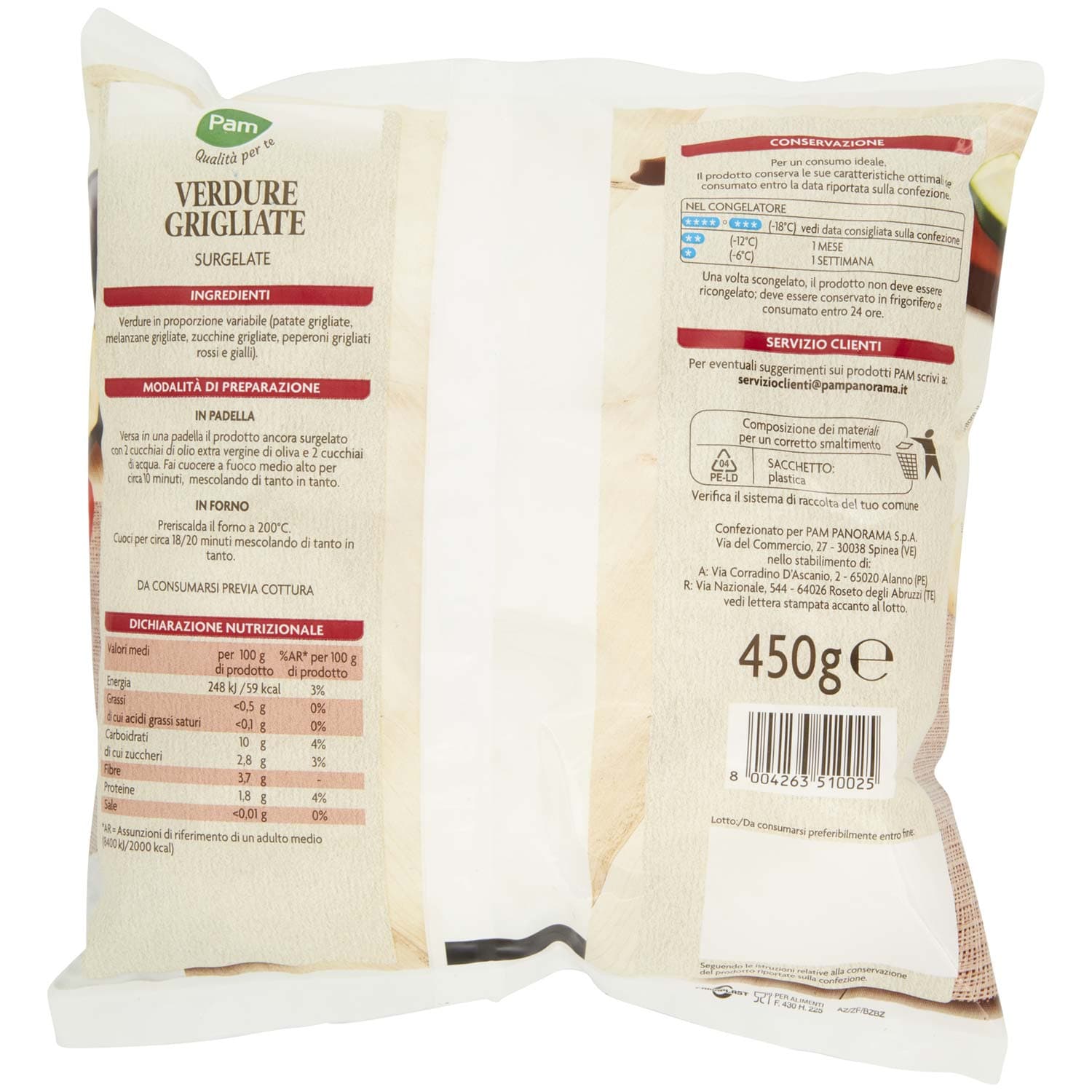 PAM PANORAMA Contorno Grigliato surgelato 450 g – immagine 5