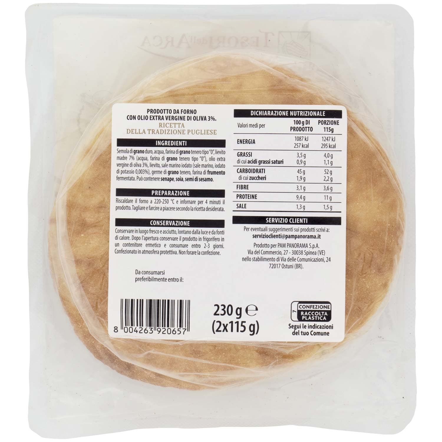 TESORI DELL'ARCA Puccia Salentina 2 x 115 g – immagine 5