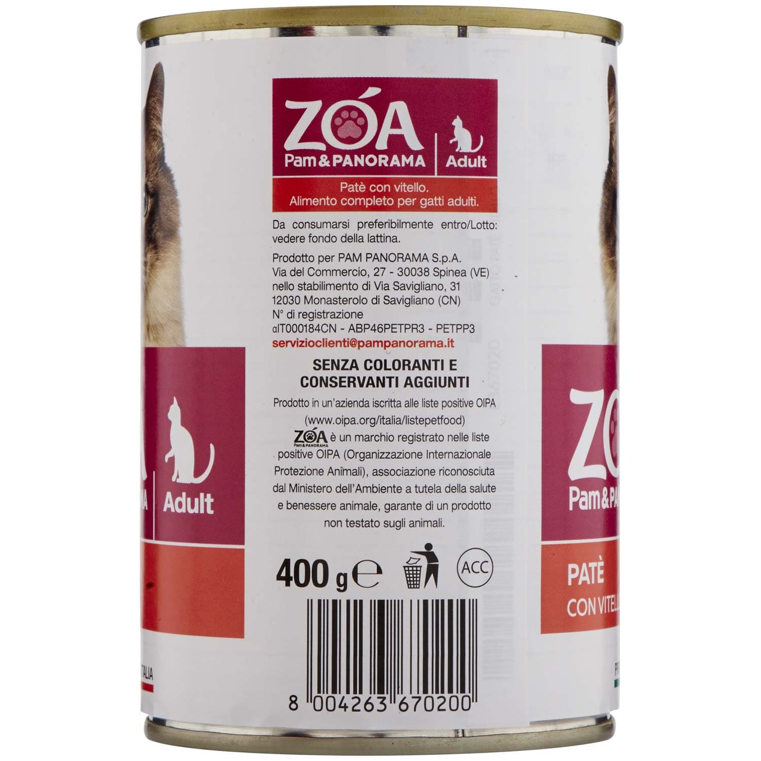 ZOA Adult Patè con Vitello 400 g – immagine 4