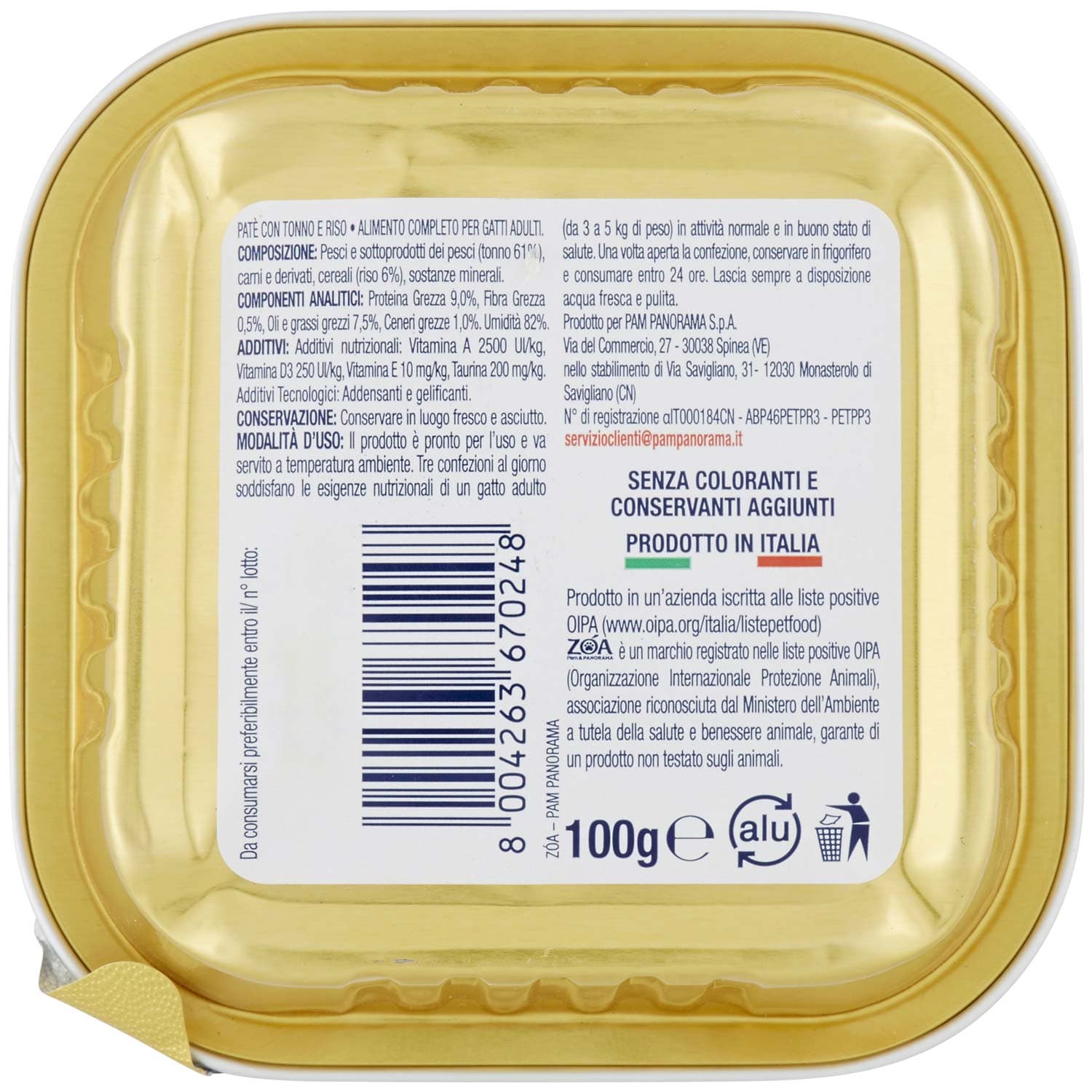 ZOA Adult Patè con Tonno e Riso 100 g – immagine 5