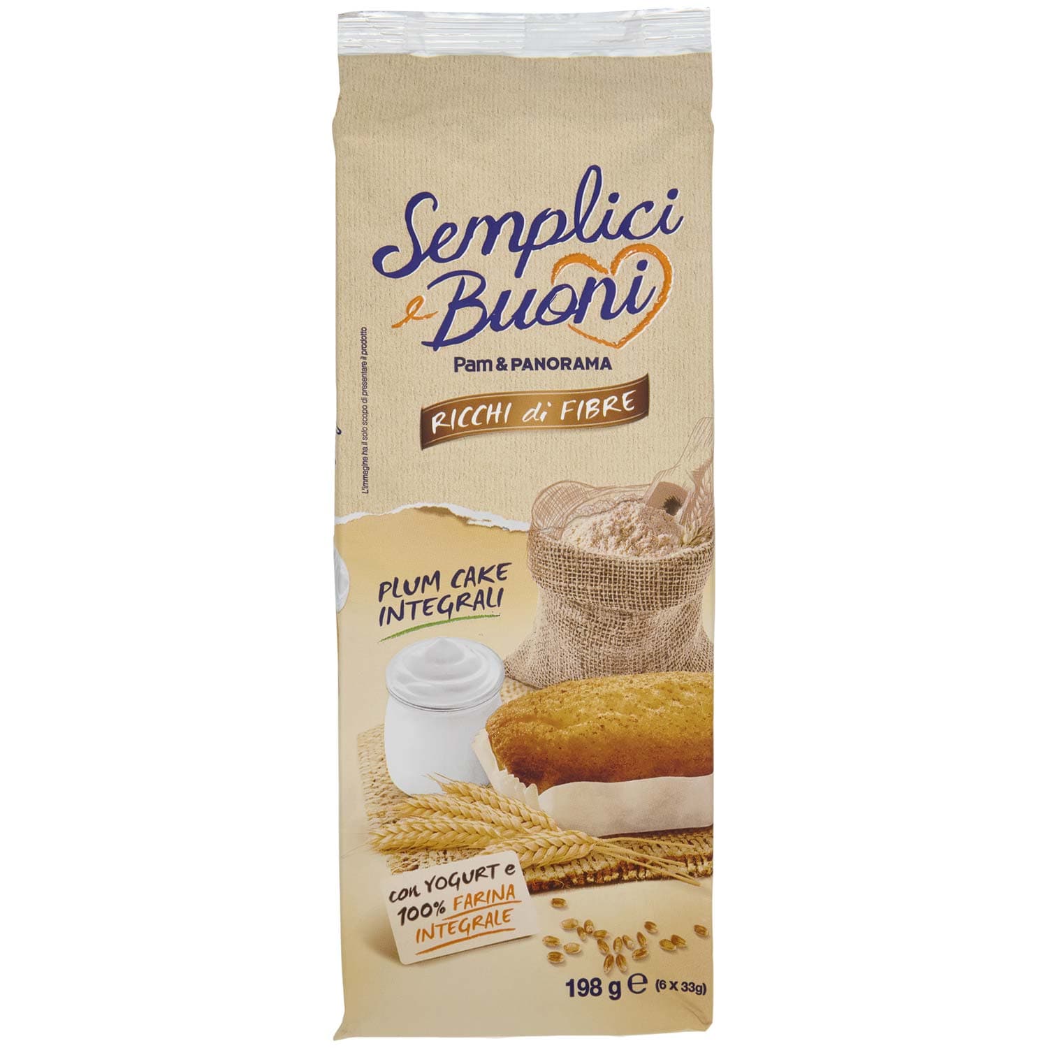 SEMPLICI E BUONI Ricchi di Fibre Plum Cake Integrali 6 x 33 g – immagine 3