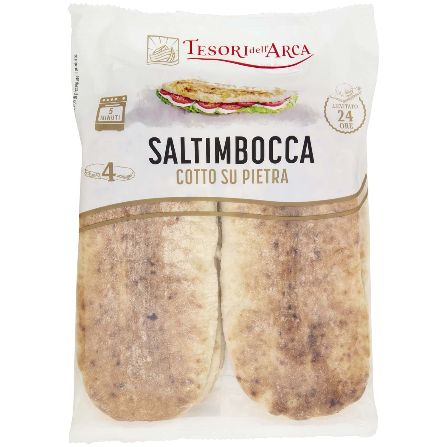 TESORI DELL'ARCA Saltimbocca Cotto su Pietra 4 x 125 g – immagine 3