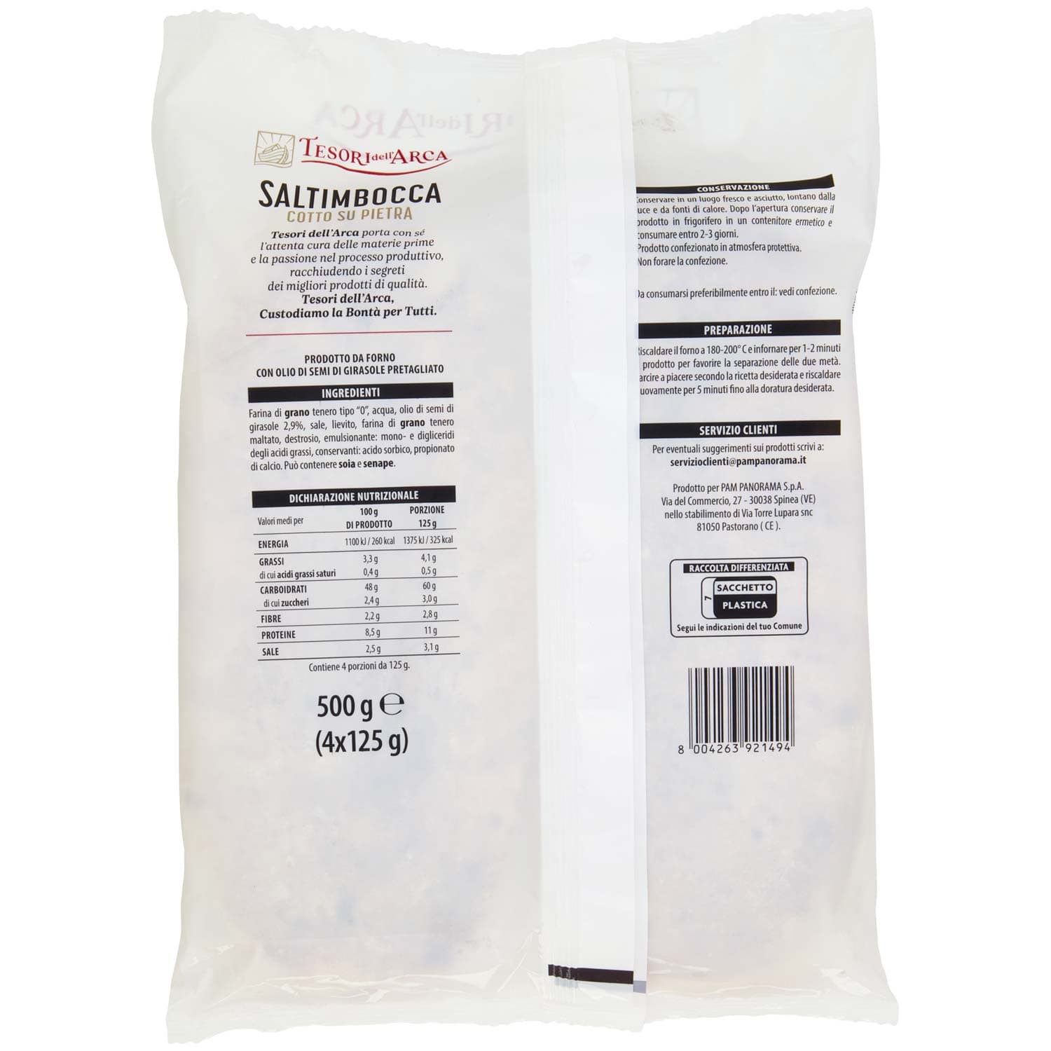 TESORI DELL'ARCA Saltimbocca Cotto su Pietra 4 x 125 g – immagine 5