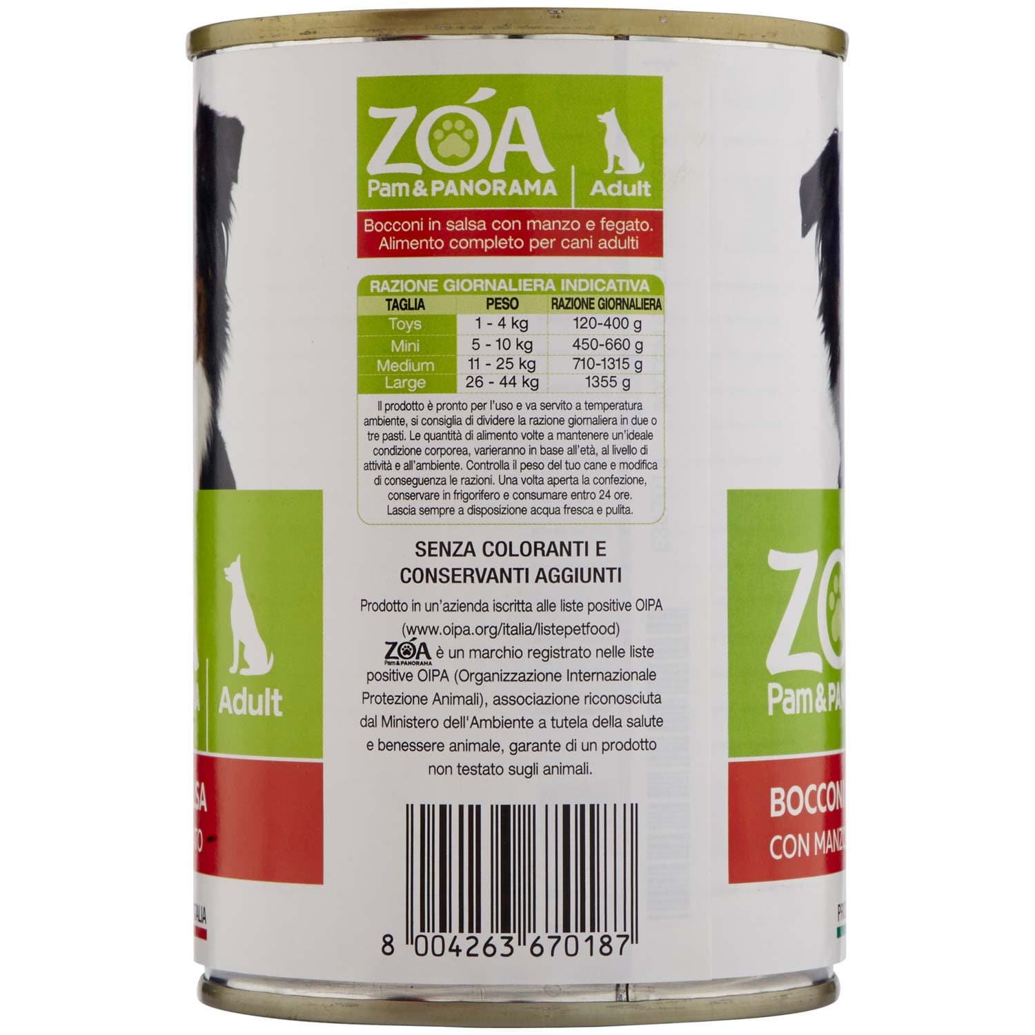 ZOA Adult Bocconi in Salsa con Manzo e Fegato 415 g – immagine 4