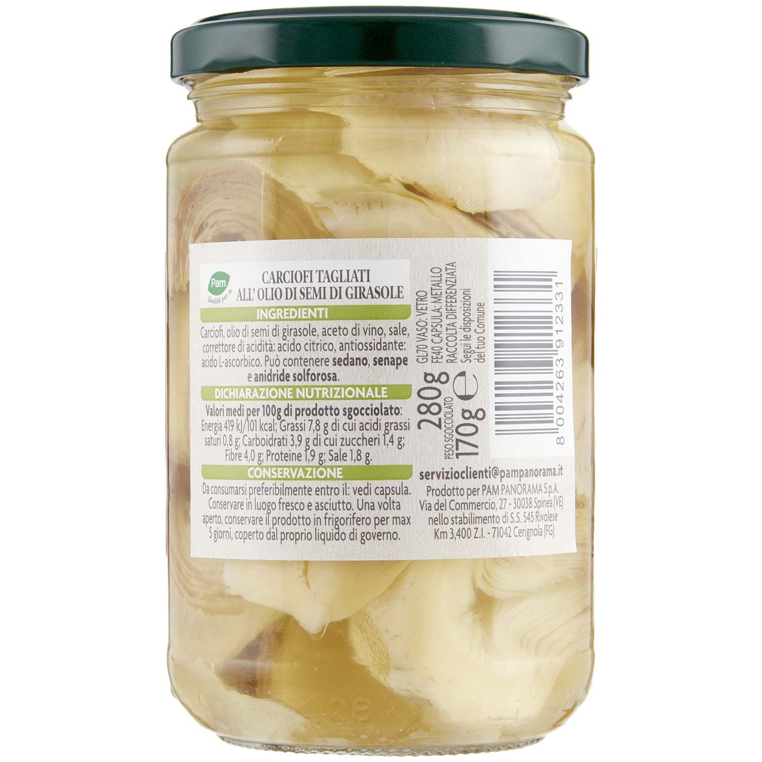 PAM PANORAMA Carciofini Tagliati all'Olio di Semi di Girasole 280 g – immagine 5