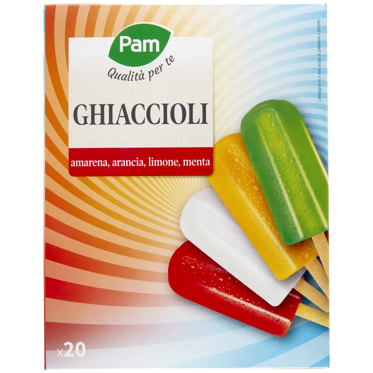 PAM Qualità per te Ghiaccioli amarena, arancia, limone, menta 20 x 70 g – immagine 5
