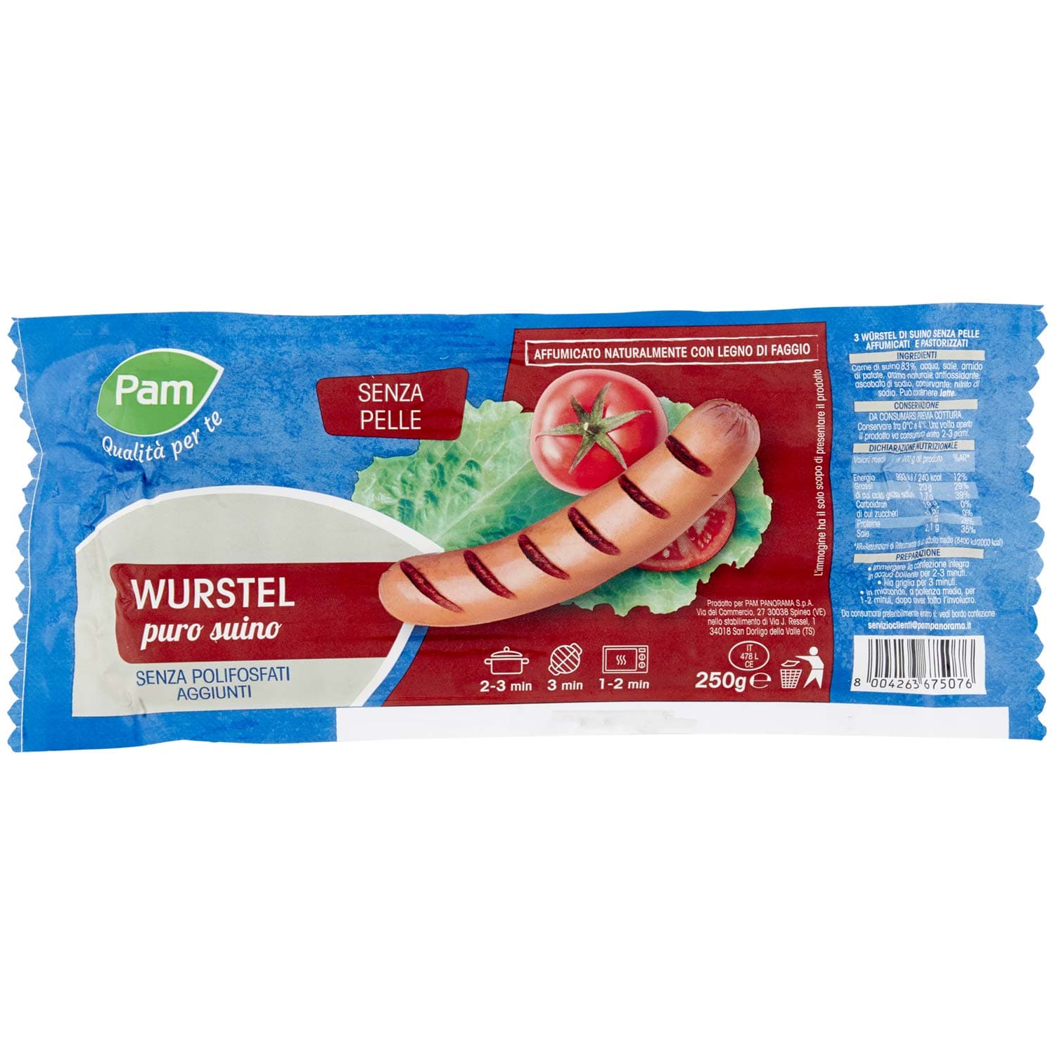 PAM Qualità per te Wurstel puro suino 250 g – immagine 3