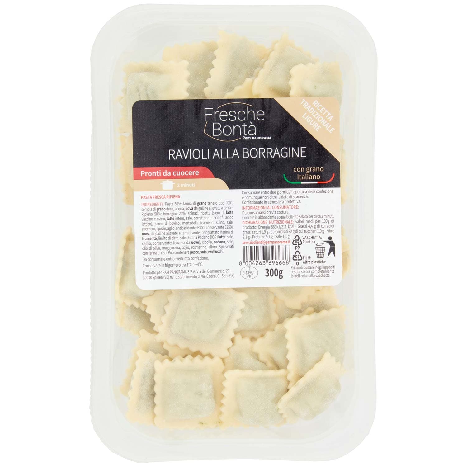 FRESCHE BONTA' Ravioli alla Borragine 300 g – immagine 3